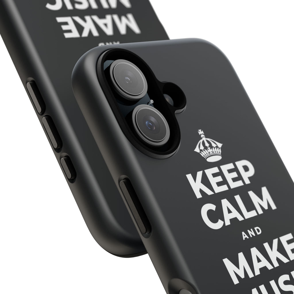KEEP CALM AND MAKE MUSIC THAT HEALS Phone Case (Dark)