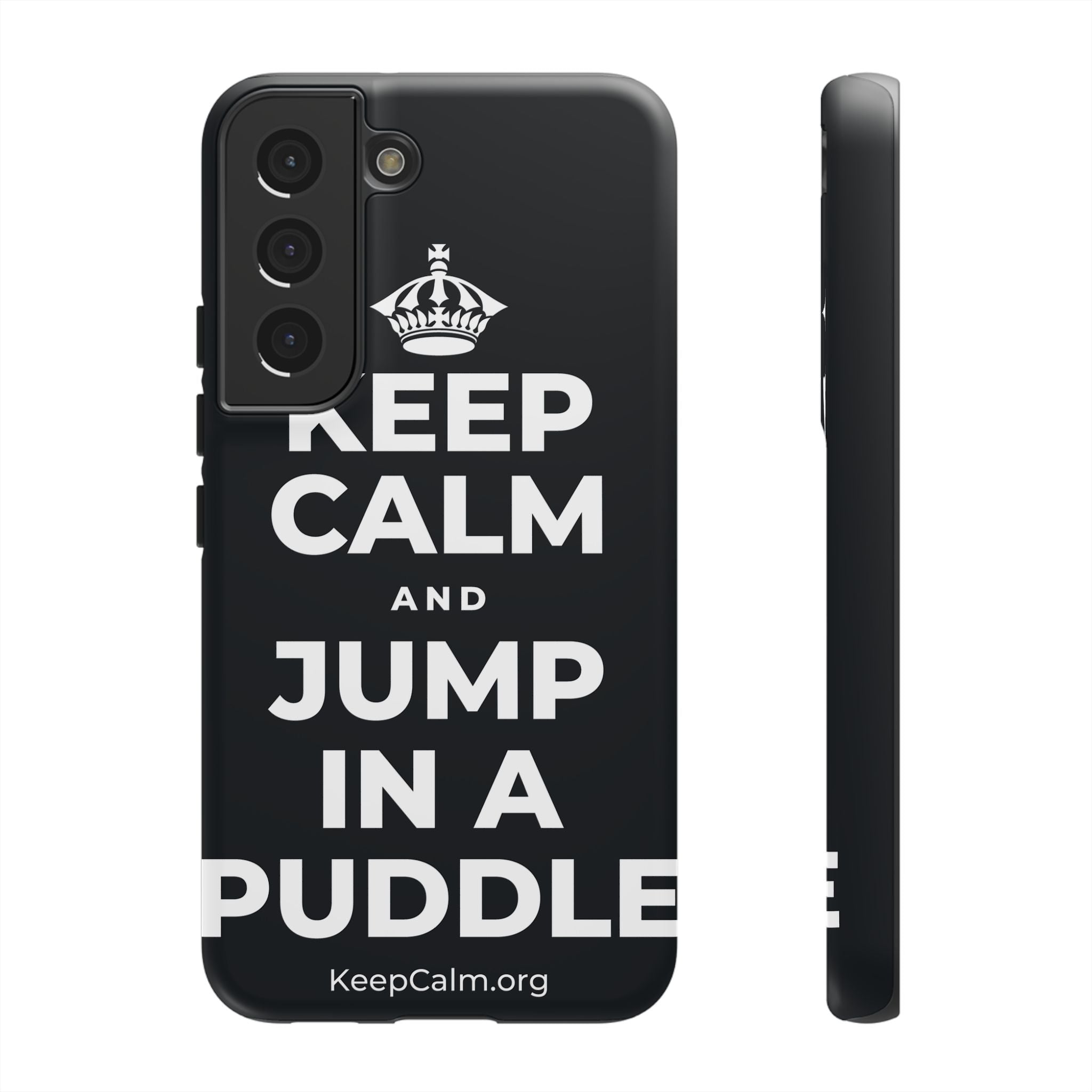 KEEP CALM AND JUMP IN A PUDDLE Phone Case (Dark)