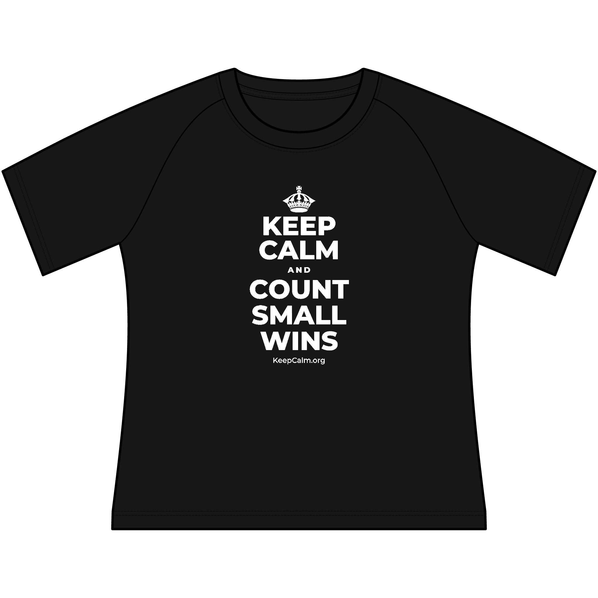KEEP CALM AND COUNT SMALL WINS Women's Raglan Tee