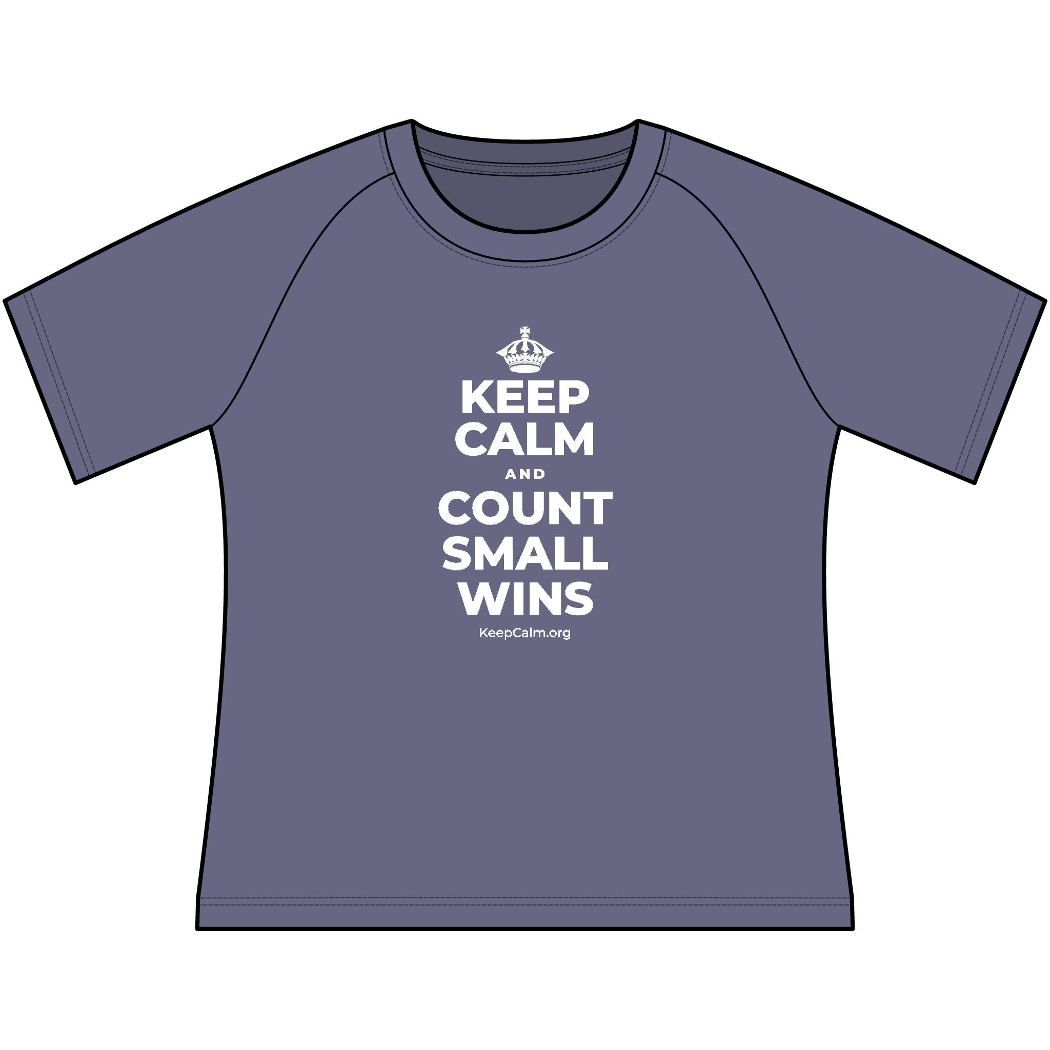 KEEP CALM AND COUNT SMALL WINS Women's Raglan Tee