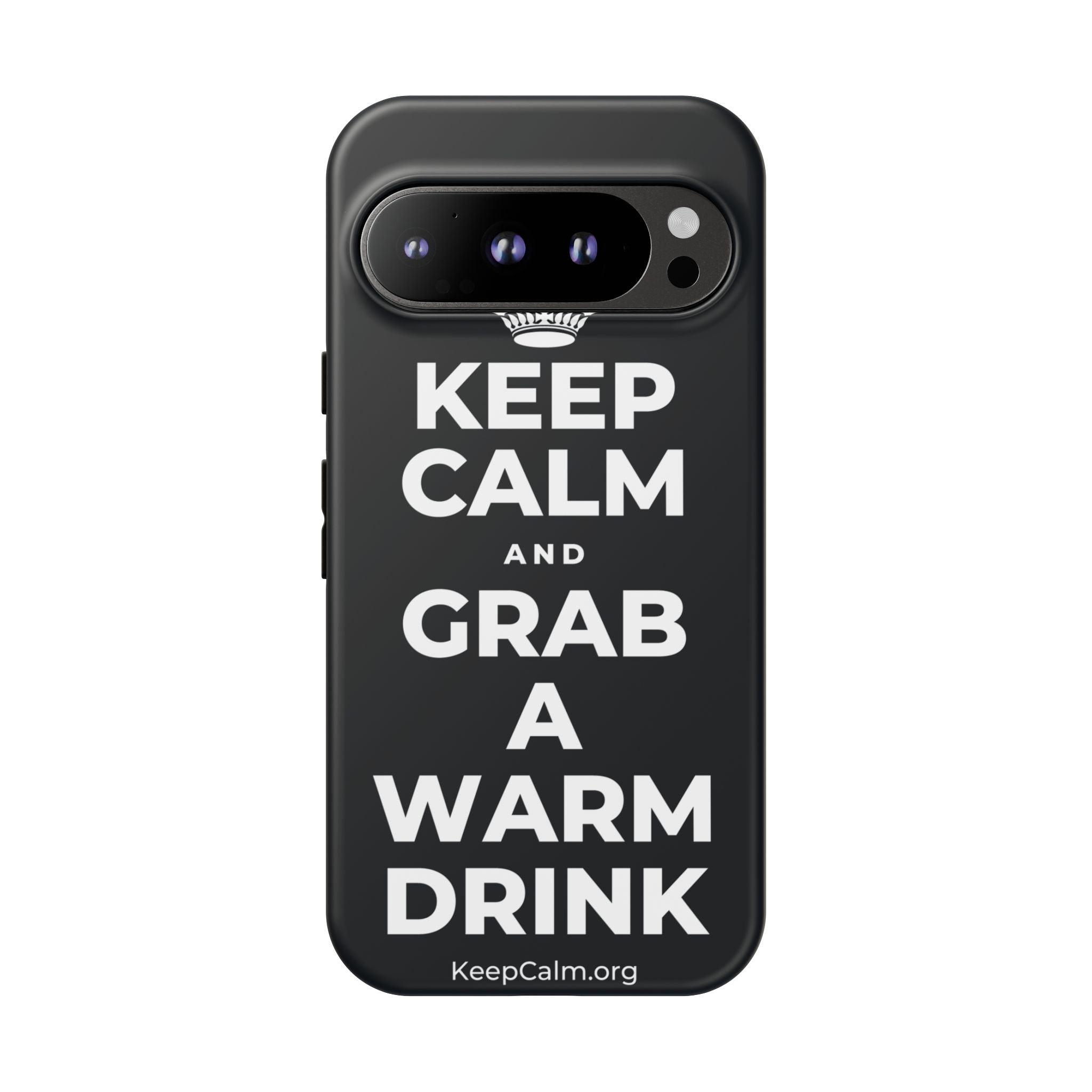 KEEP CALM AND GRAB A WARM DRINK Phone Case (Dark)
