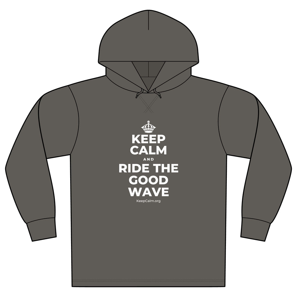 KEEP CALM AND RIDE THE GOOD WAVE Organic Hoodie Tee
