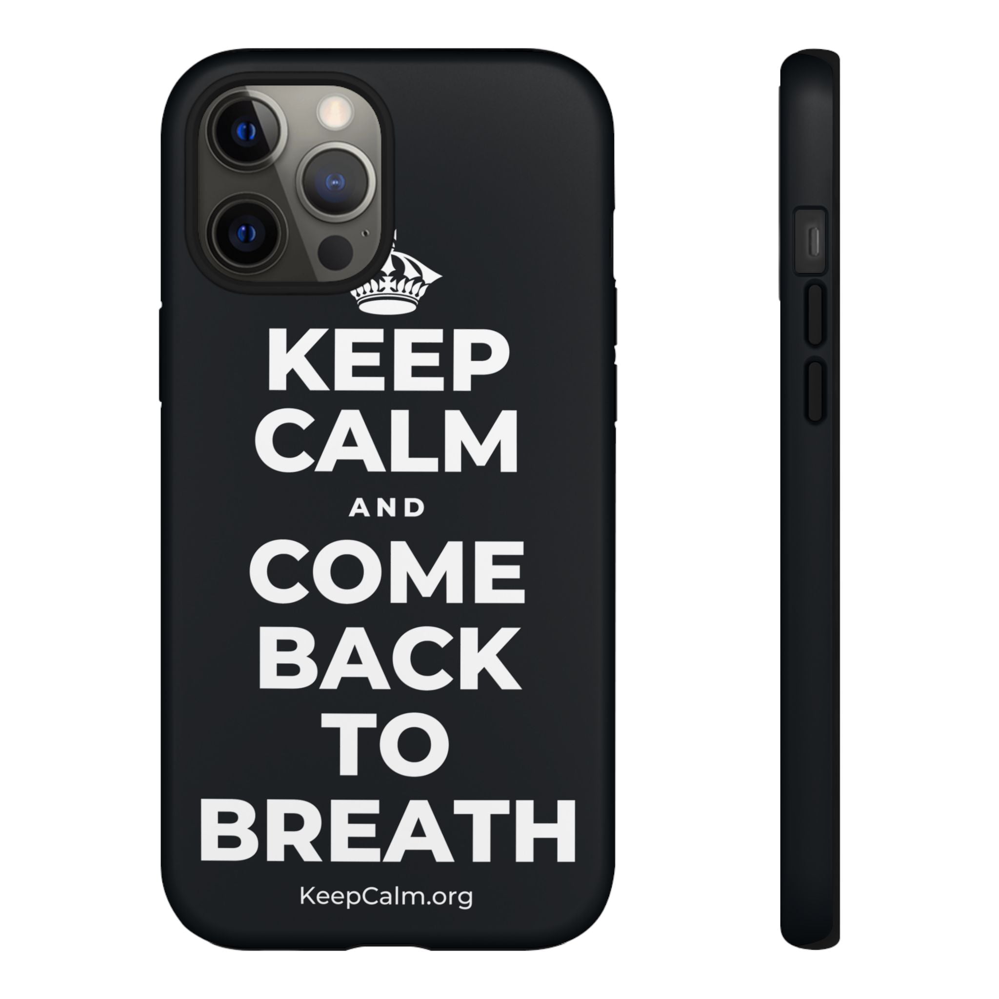 KEEP CALM AND COME BACK TO BREATH Phone Case (Dark)