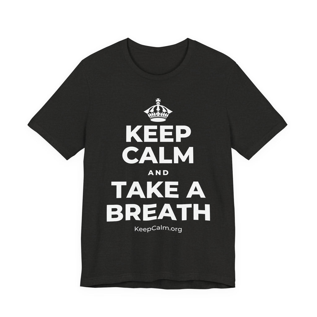 KEEP CALM AND TAKE A BREATH T-Shirt (Soft Cream–Heather Mauve)