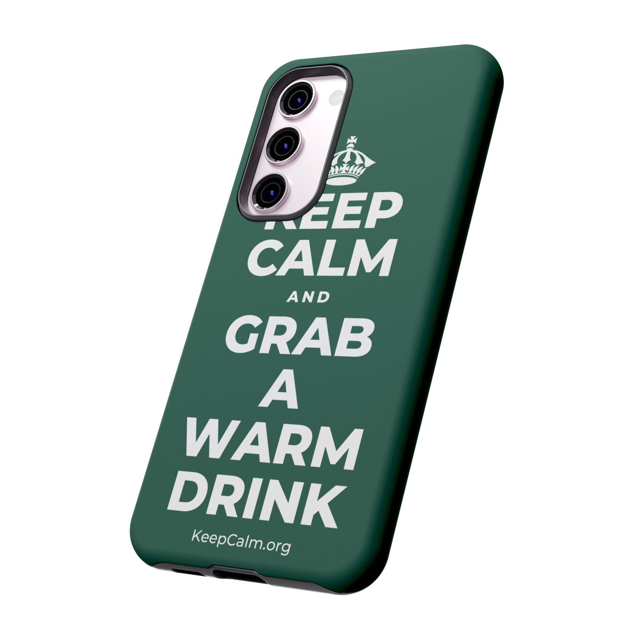 KEEP CALM AND GRAB A WARM DRINK Phone Case
