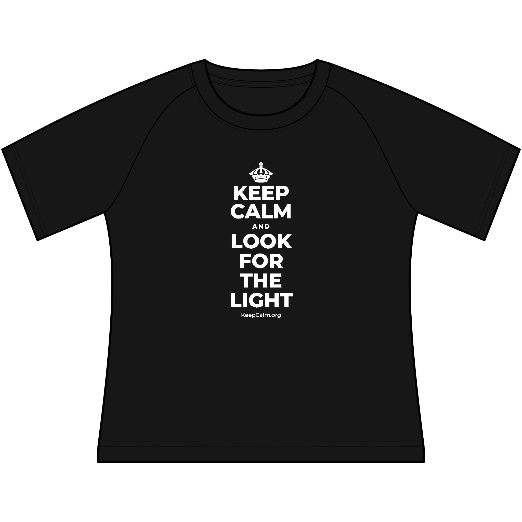 KEEP CALM AND LOOK FOR THE LIGHT Women's Raglan Tee