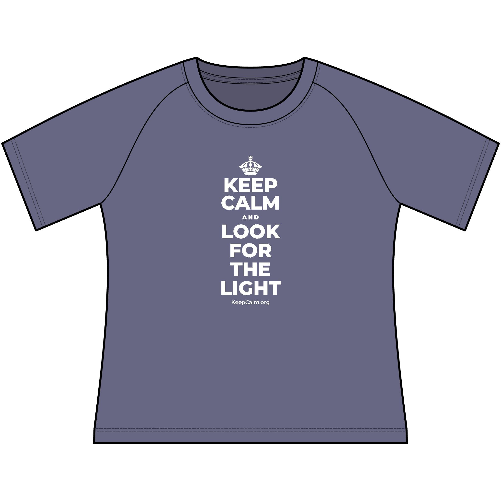 KEEP CALM AND LOOK FOR THE LIGHT Women's Raglan Tee