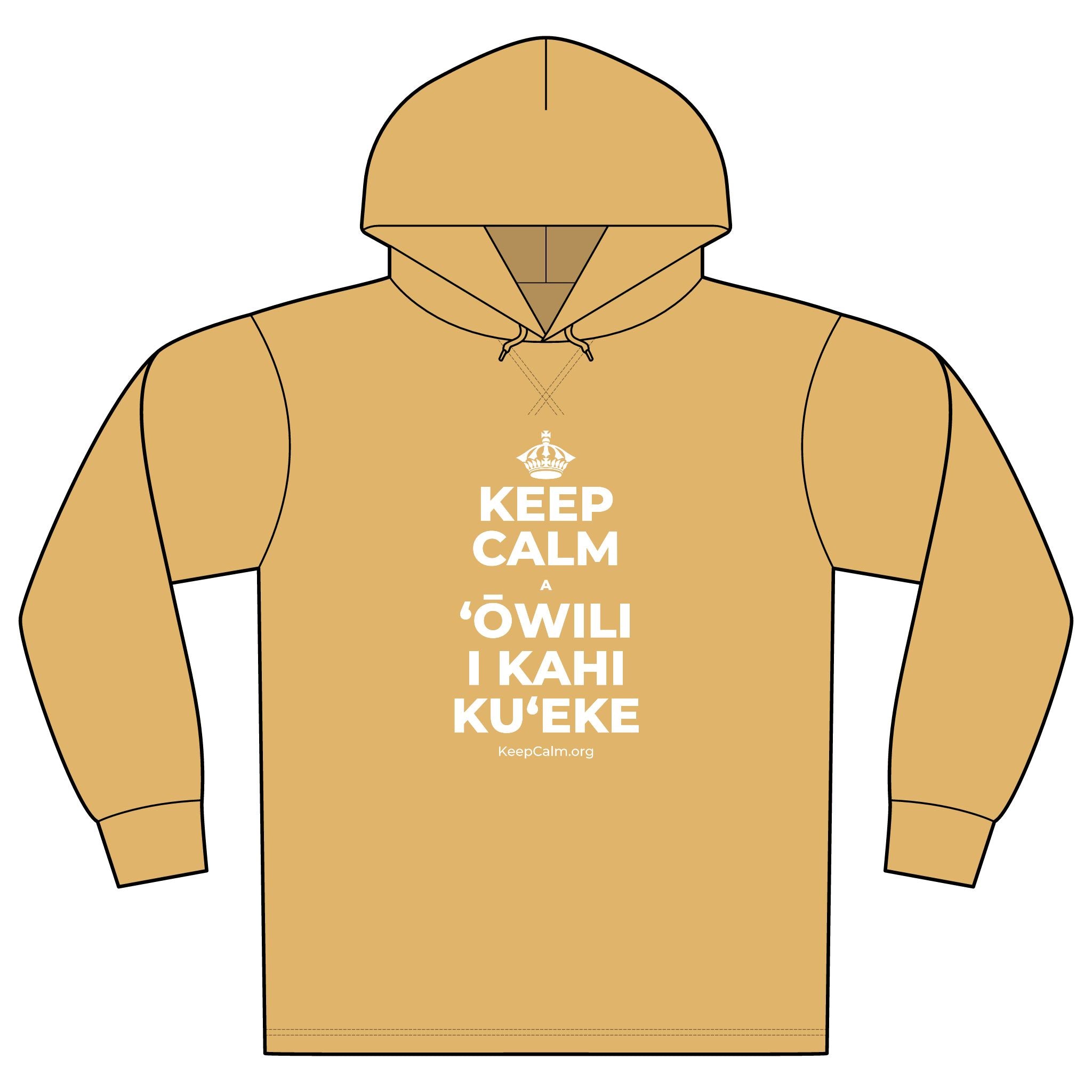 KEEP CALM A ʻŌWILI I KAHI KUʻEKE Organic Hoodie Tee