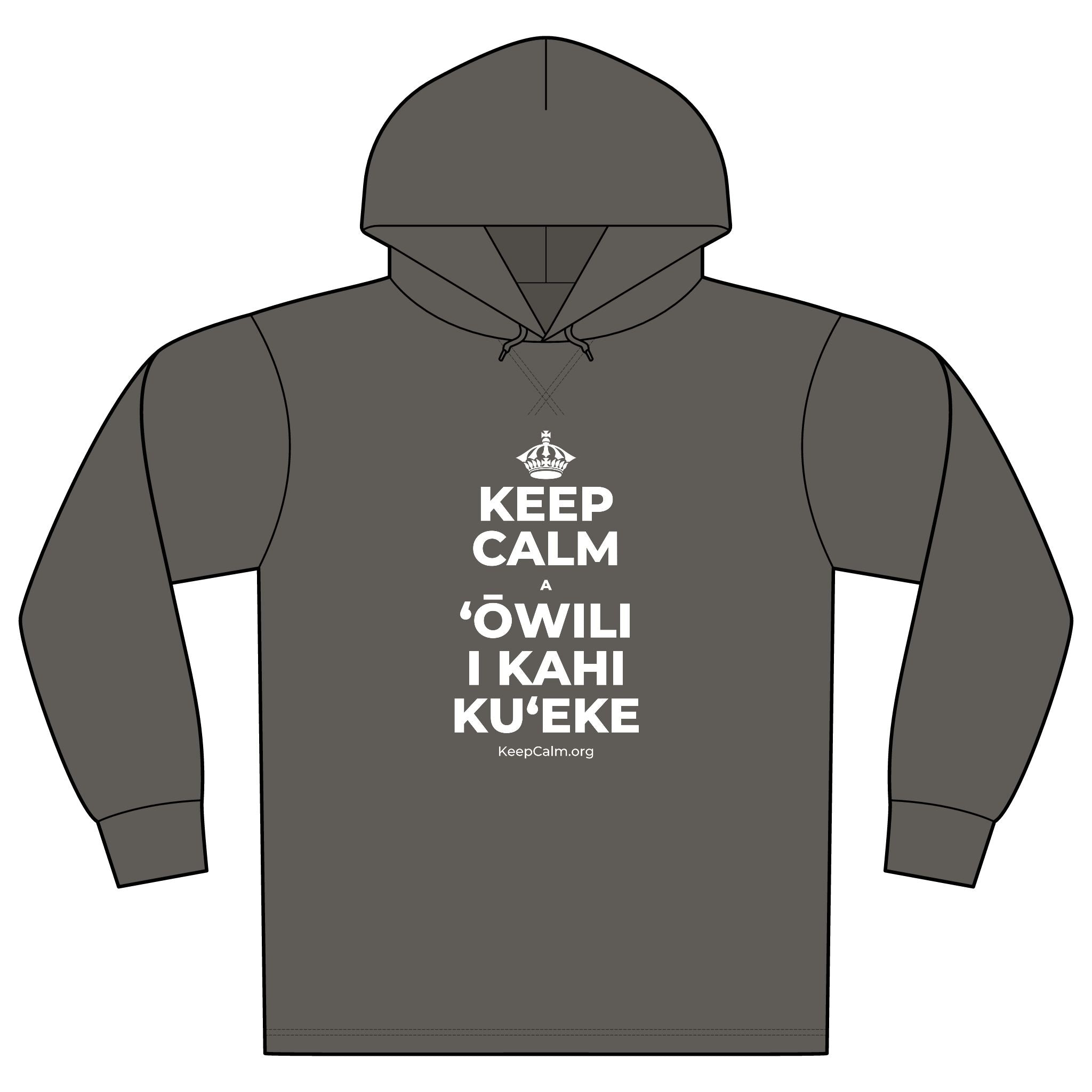 KEEP CALM A ʻŌWILI I KAHI KUʻEKE Organic Hoodie Tee