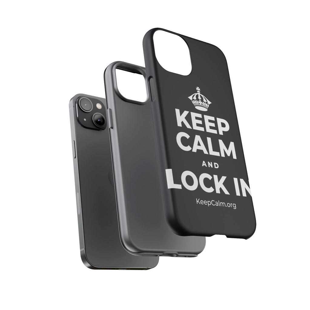 KEEP CALM AND LOCK IN Phone Case (Dark)