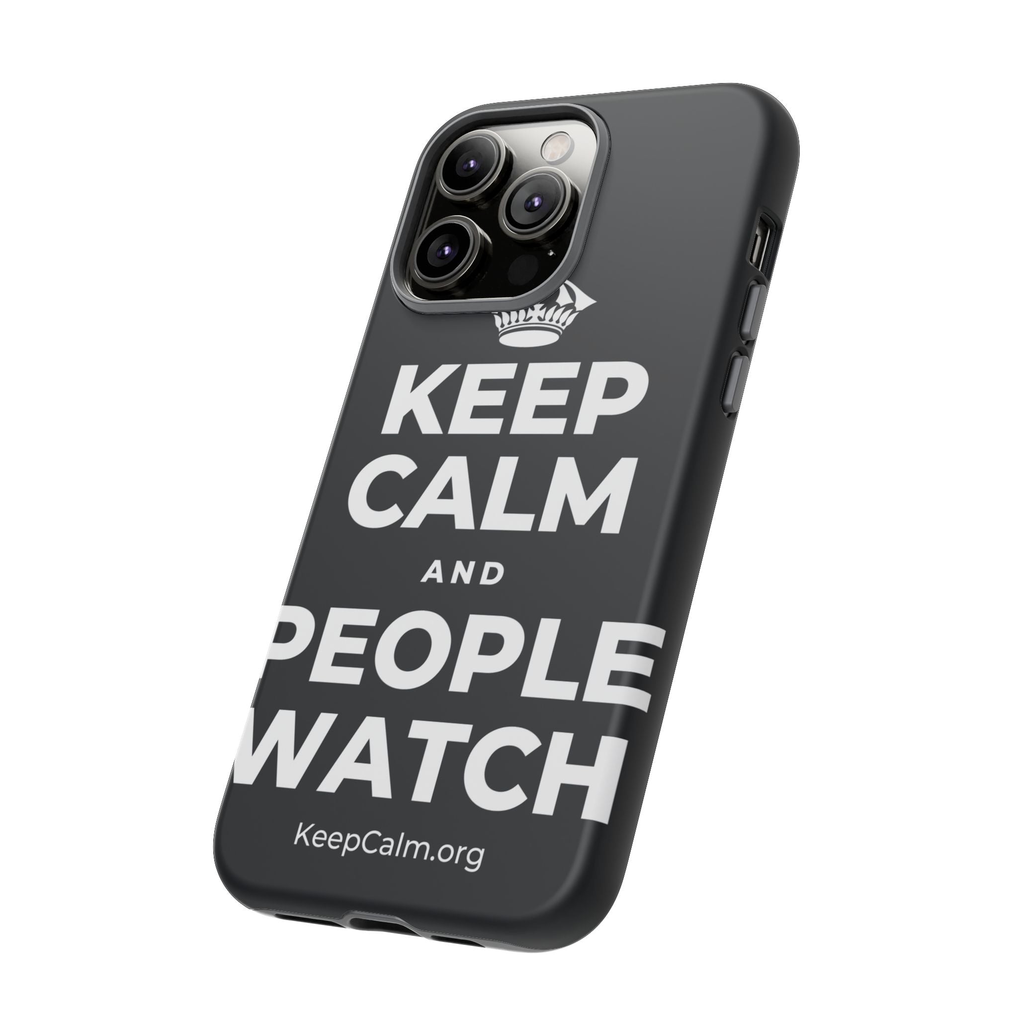 KEEP CALM AND PEOPLE WATCH Phone Case (Dark)