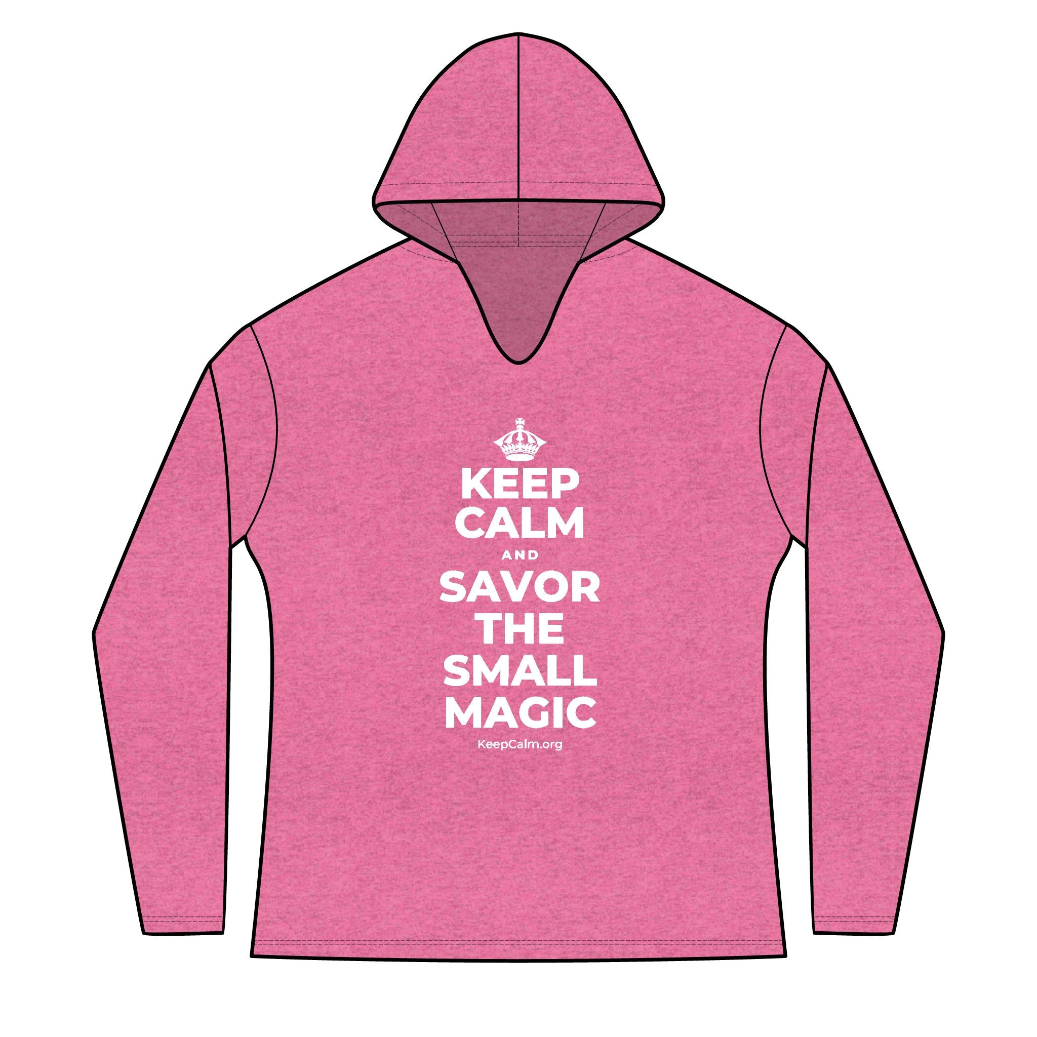 KEEP CALM AND SAVOR THE SMALL MAGIC Women's Long Sleeve Hoodie