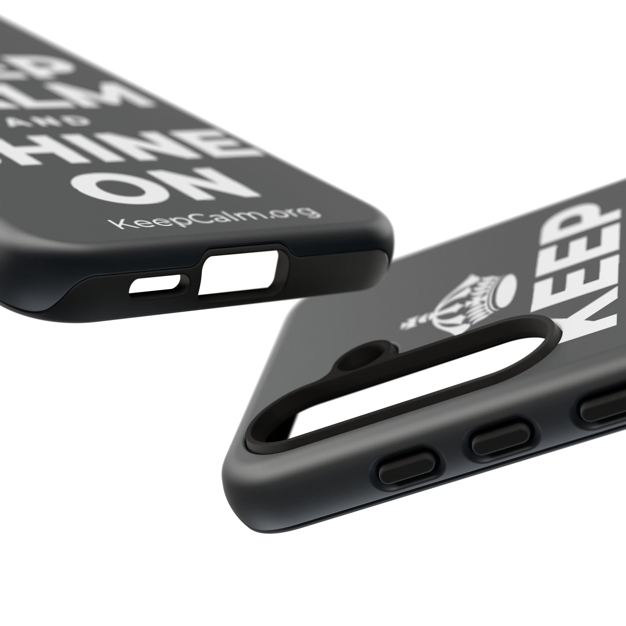 KEEP CALM AND SHINE ON Phone Case (Dark)