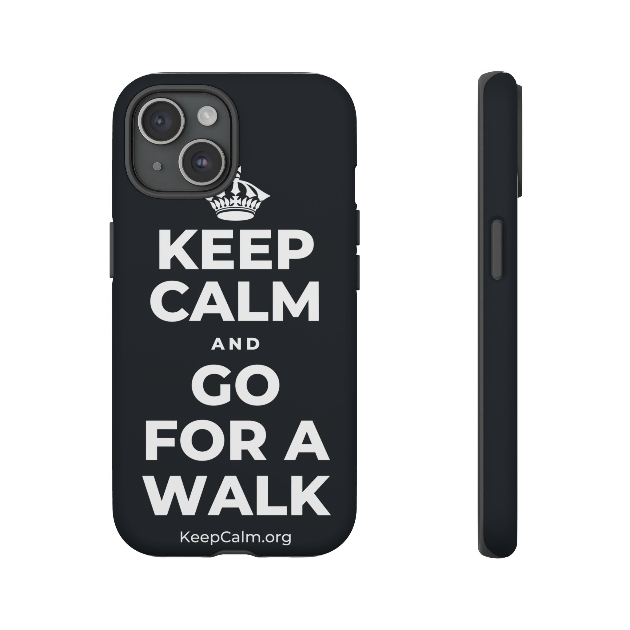KEEP CALM AND GO FOR A WALK Phone Case (Dark)