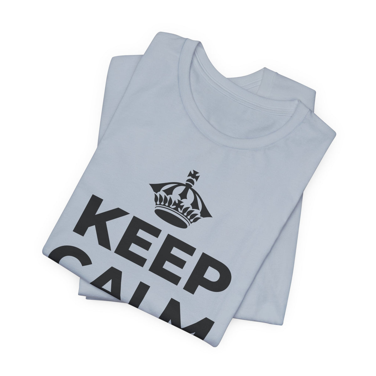 KEEP CALM AND ให้วันหยุดได้ช้า ๆ T-Shirt (White–Asphalt)