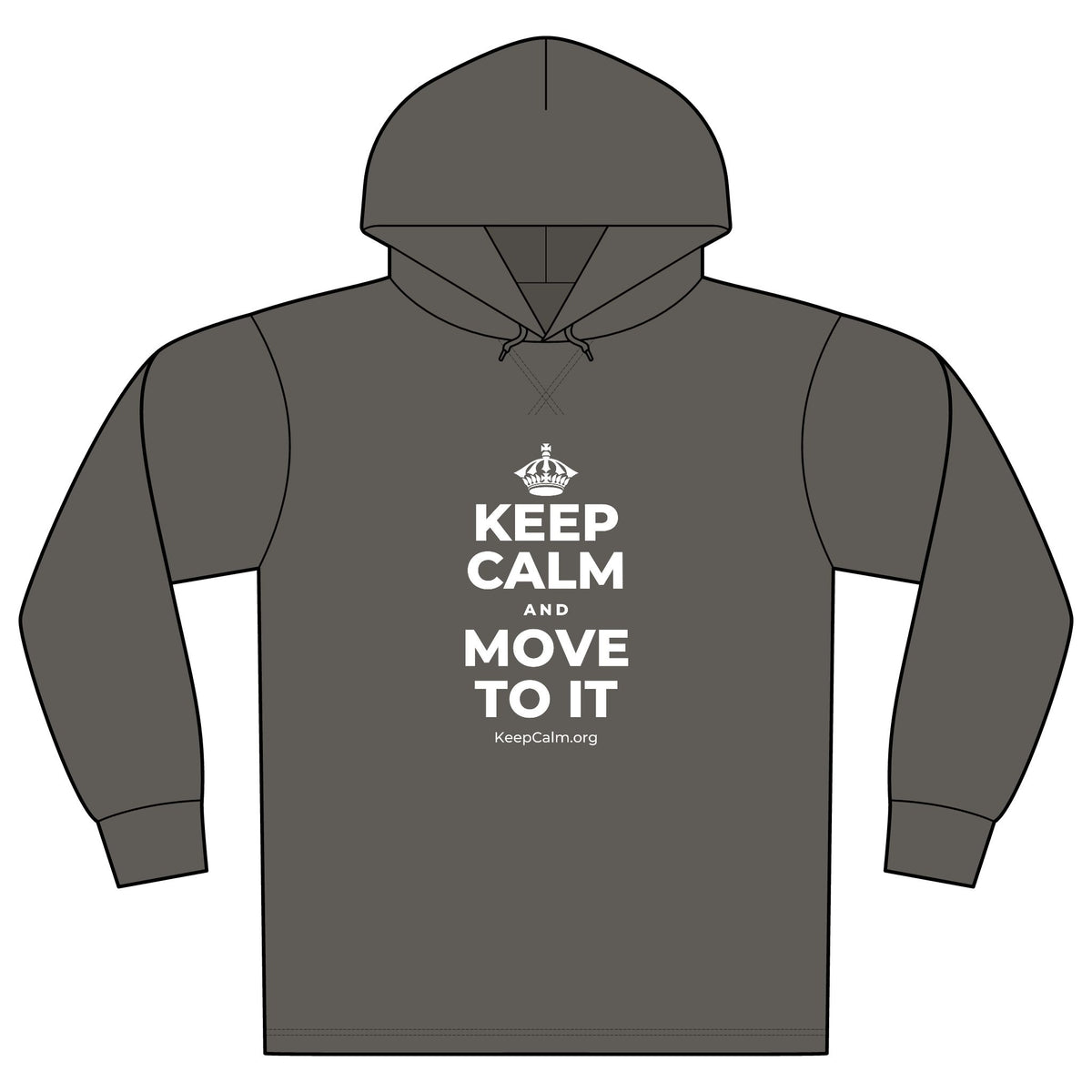 KEEP CALM AND MOVE TO IT Organic Hoodie Tee