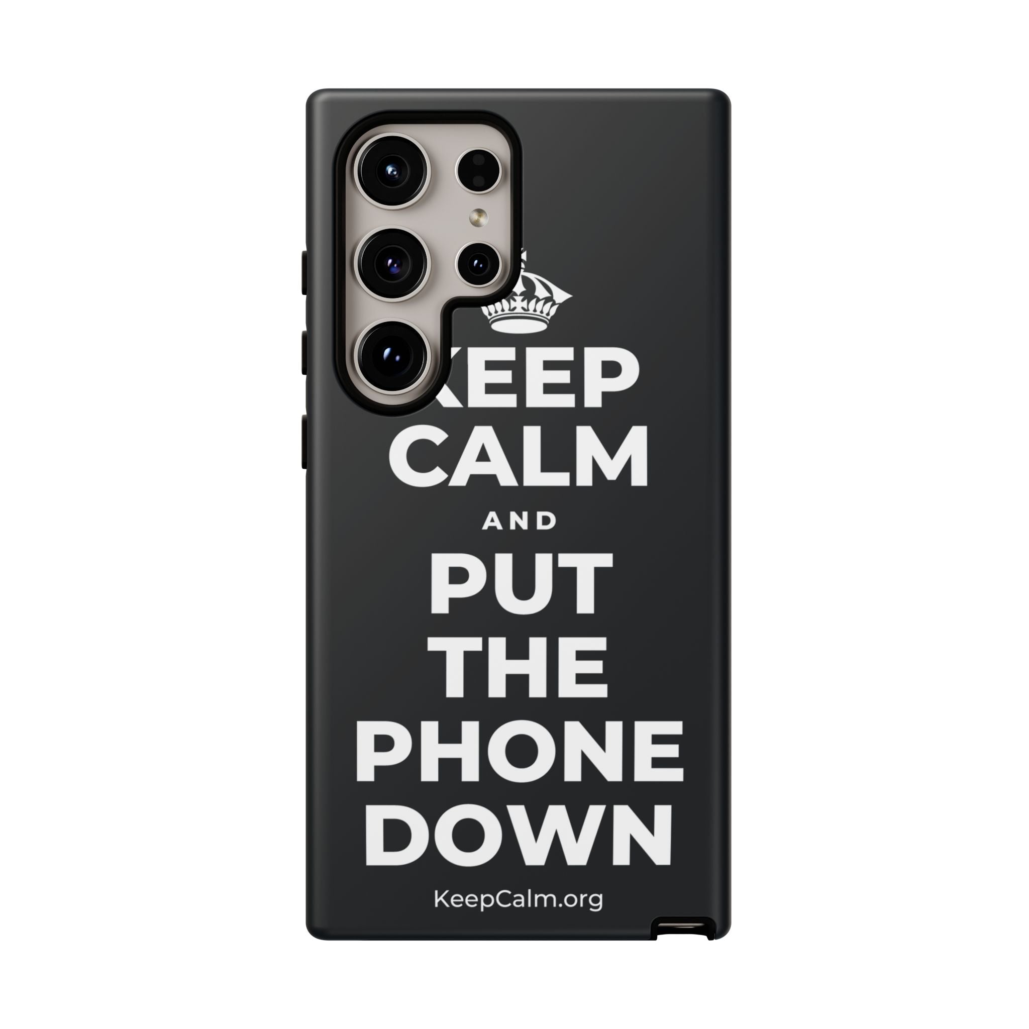 KEEP CALM AND PUT THE PHONE DOWN Phone Case (Dark)