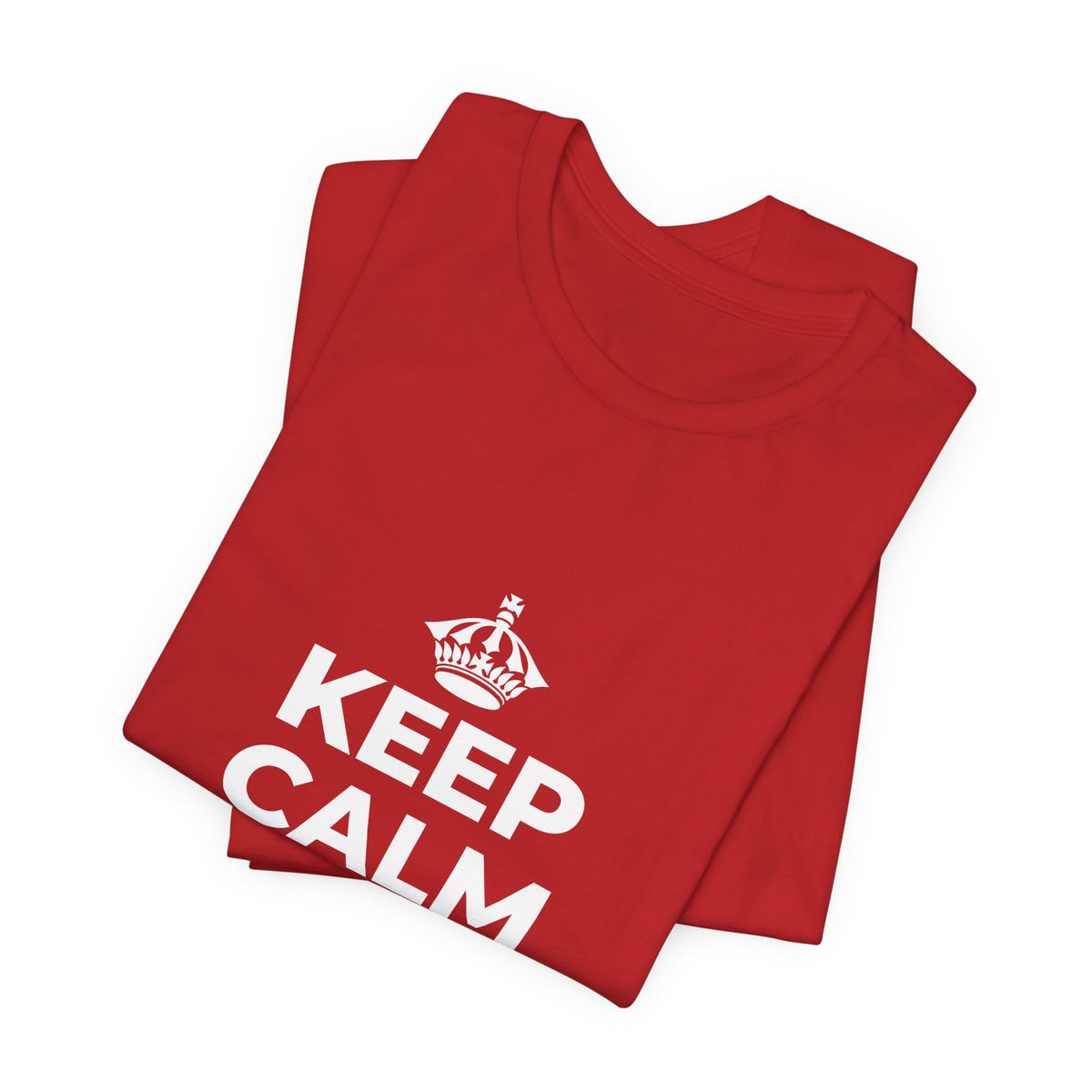 KEEP CALM AND BREATHE T-Shirt (White–Asphalt)