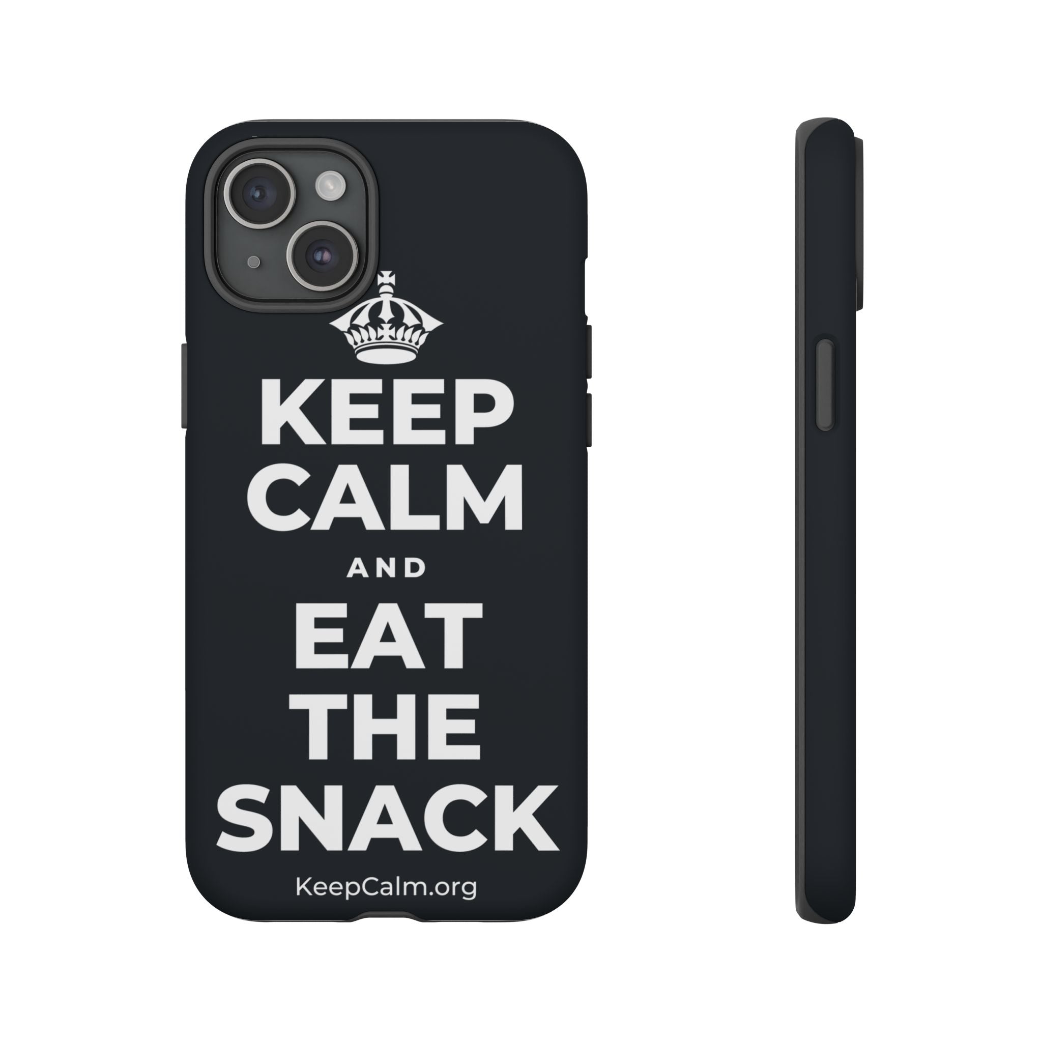 KEEP CALM AND EAT THE SNACK Phone Case (Dark)