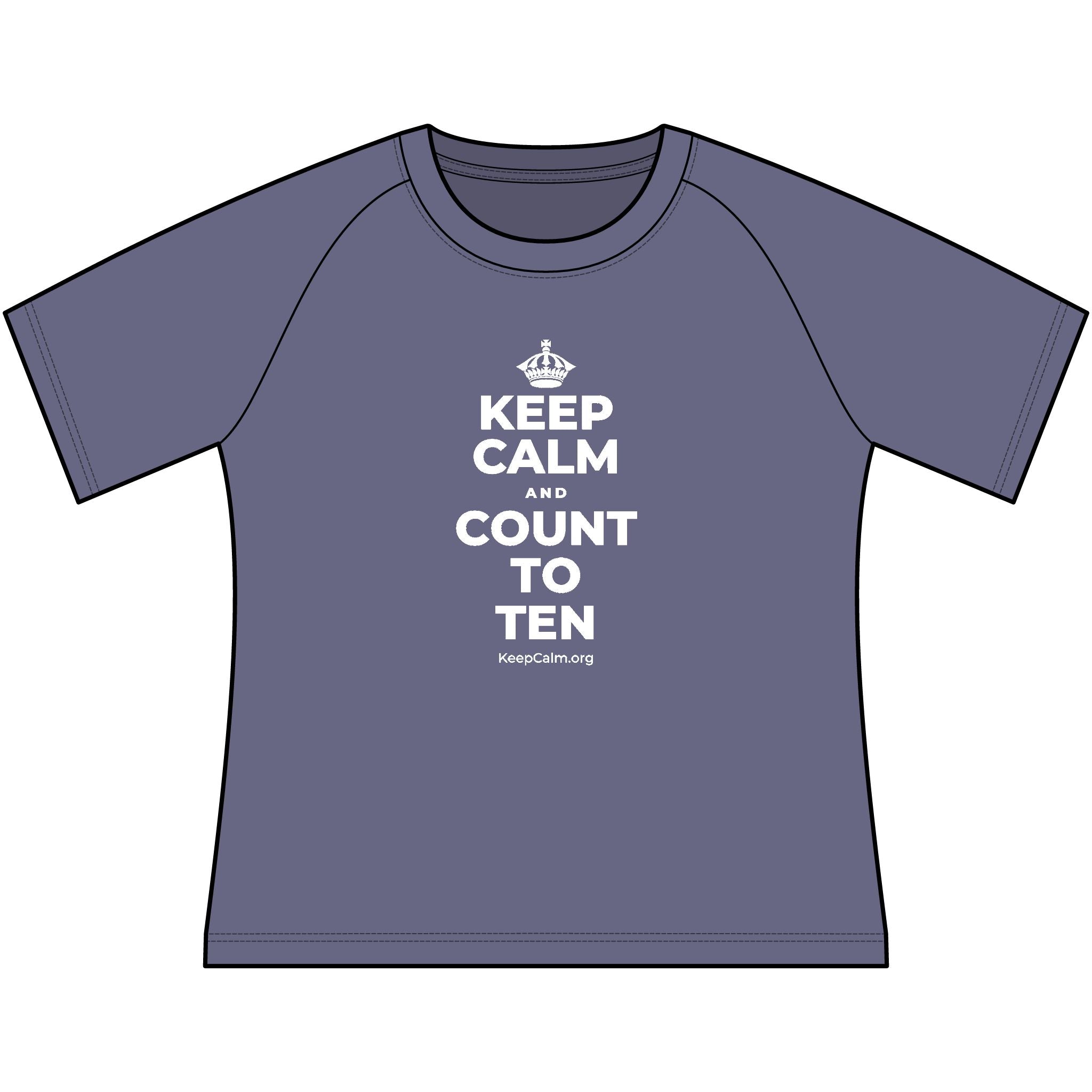 KEEP CALM AND COUNT TO TEN Women's Raglan Tee