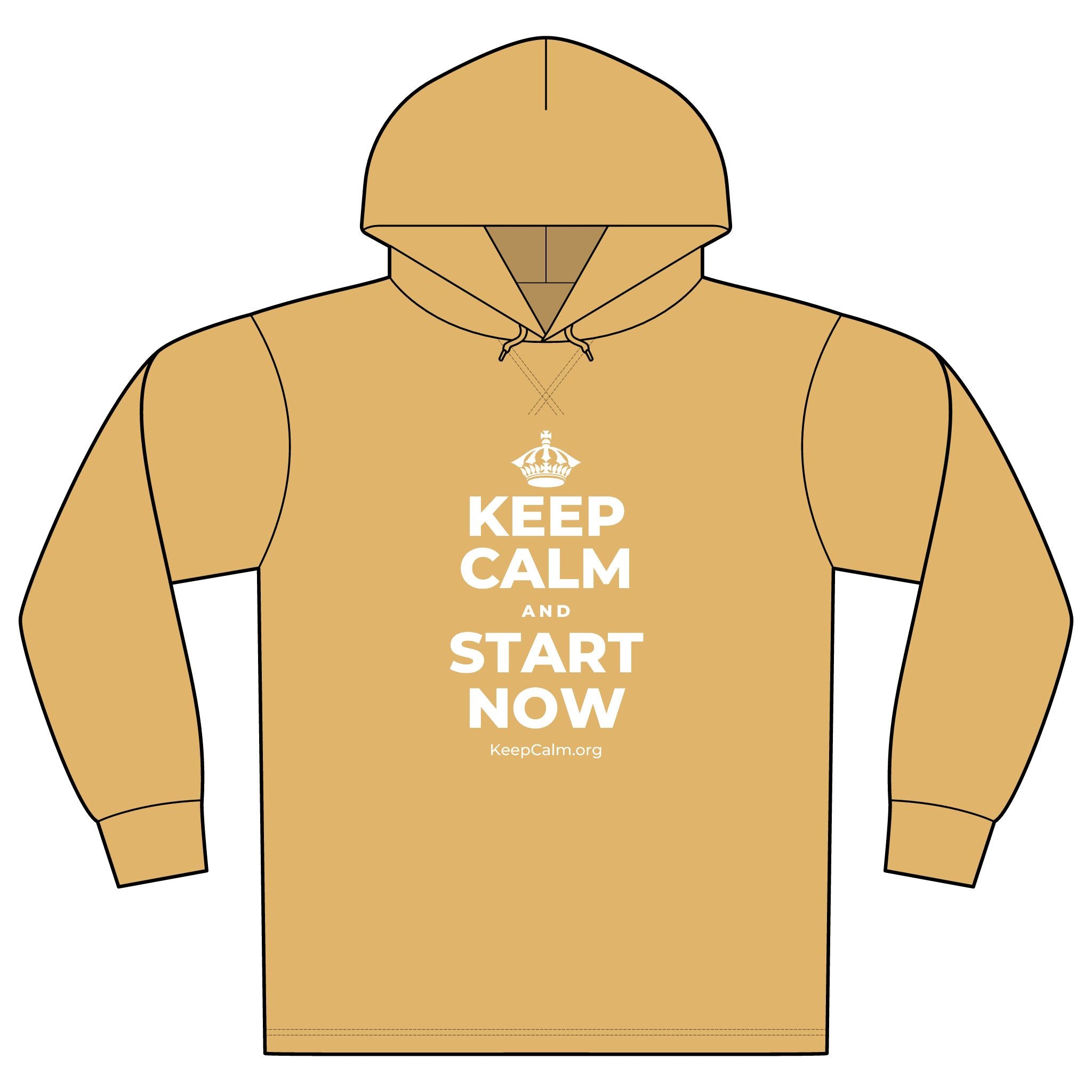 KEEP CALM AND START NOW Organic Hoodie Tee