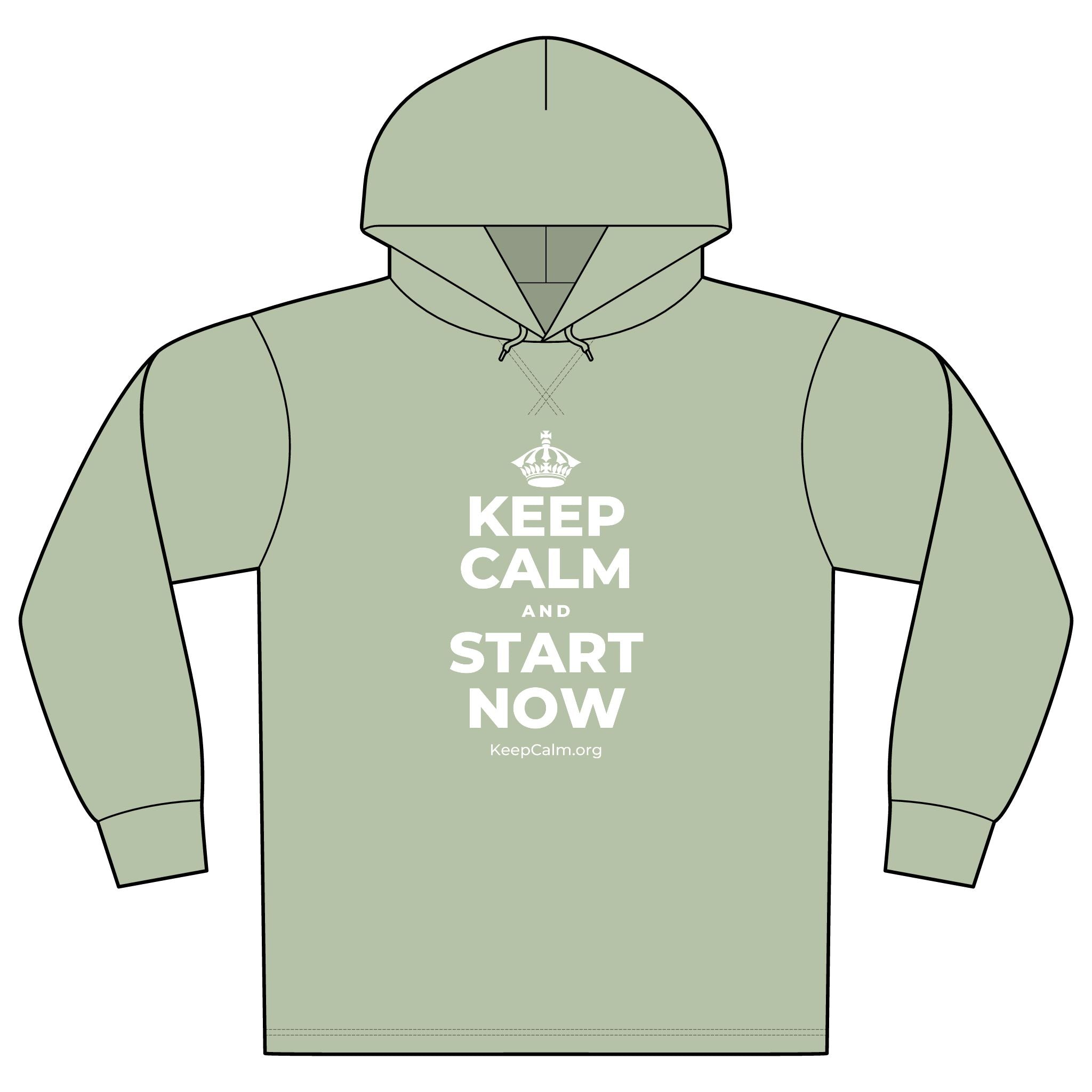 KEEP CALM AND START NOW Organic Hoodie Tee