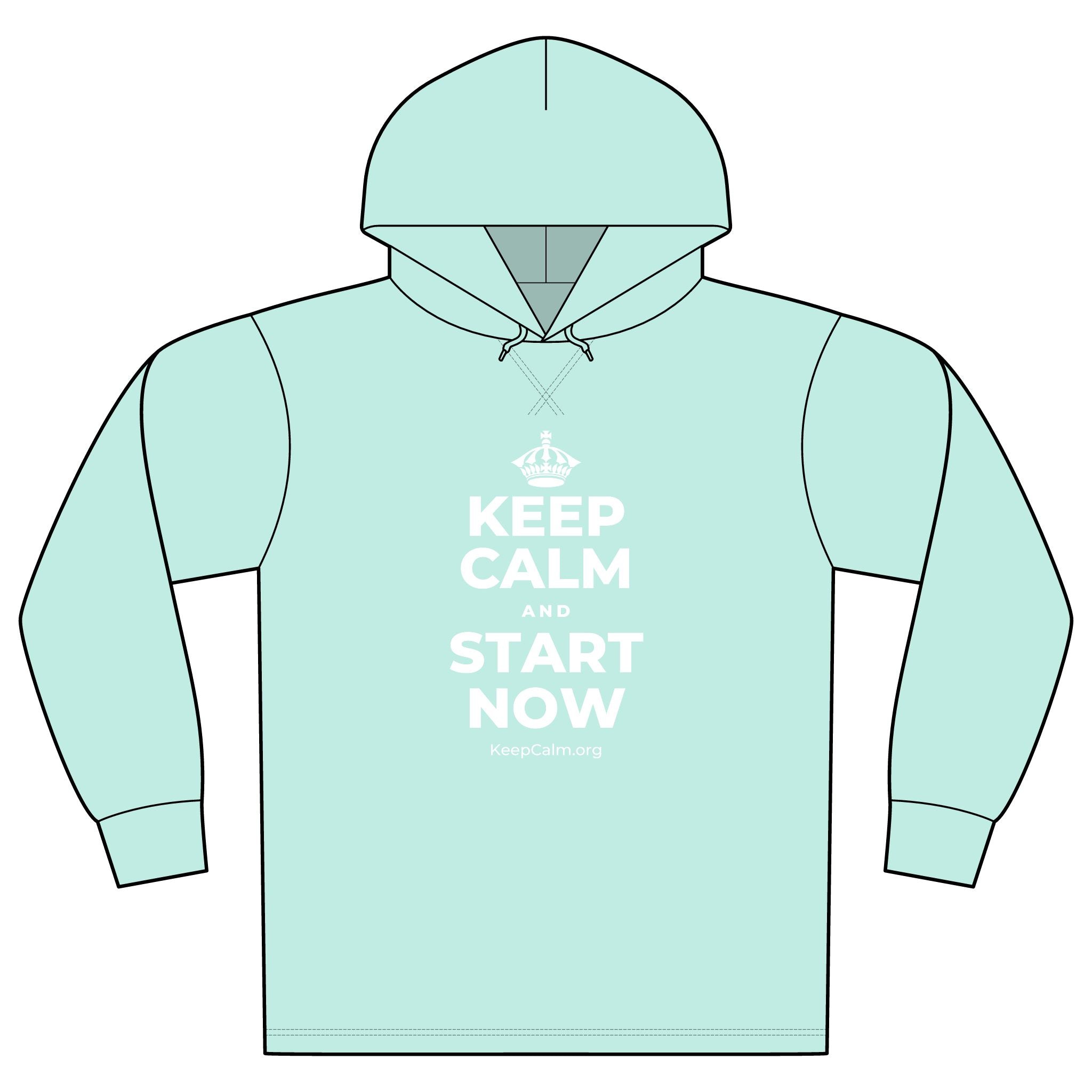 KEEP CALM AND START NOW Organic Hoodie Tee