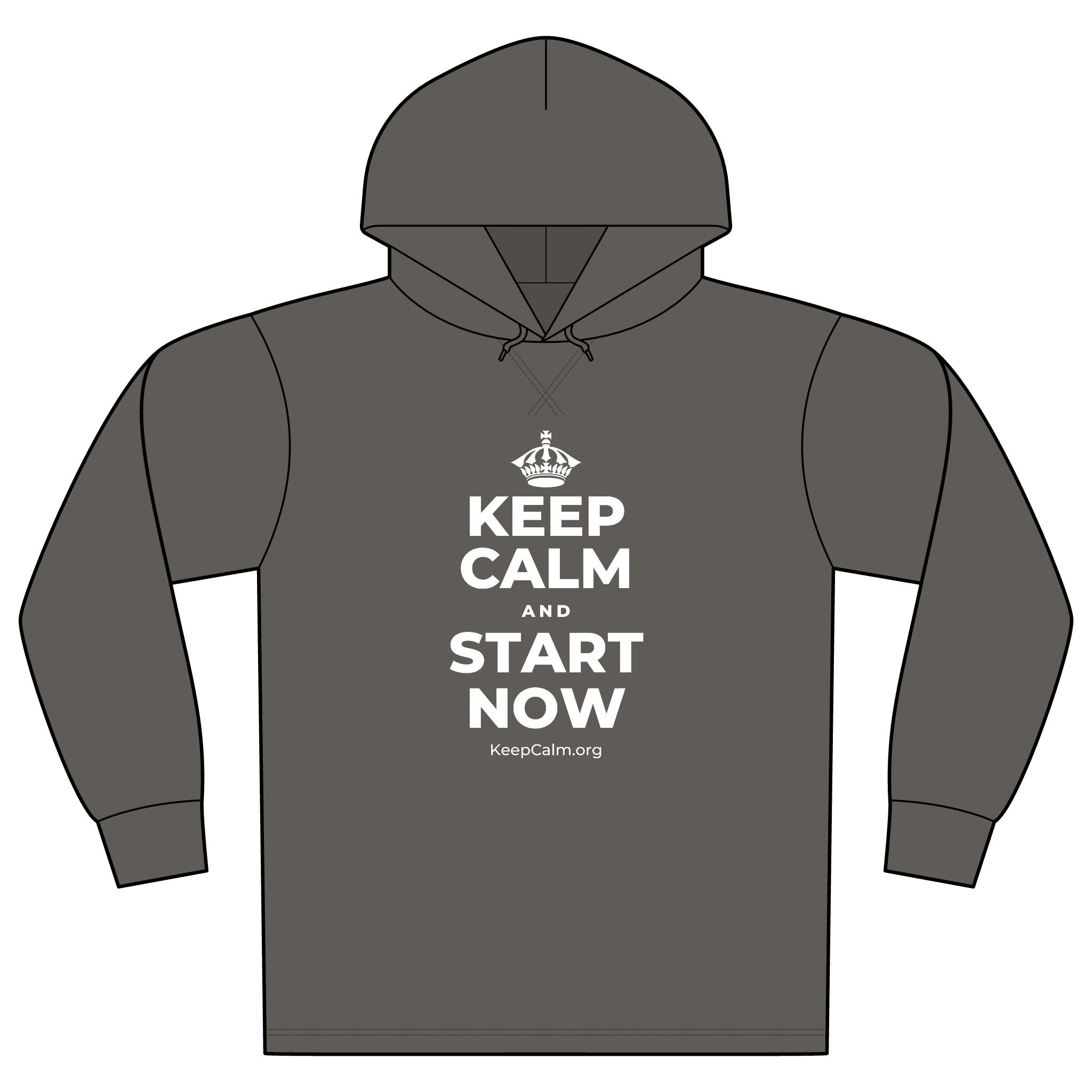 KEEP CALM AND START NOW Organic Hoodie Tee