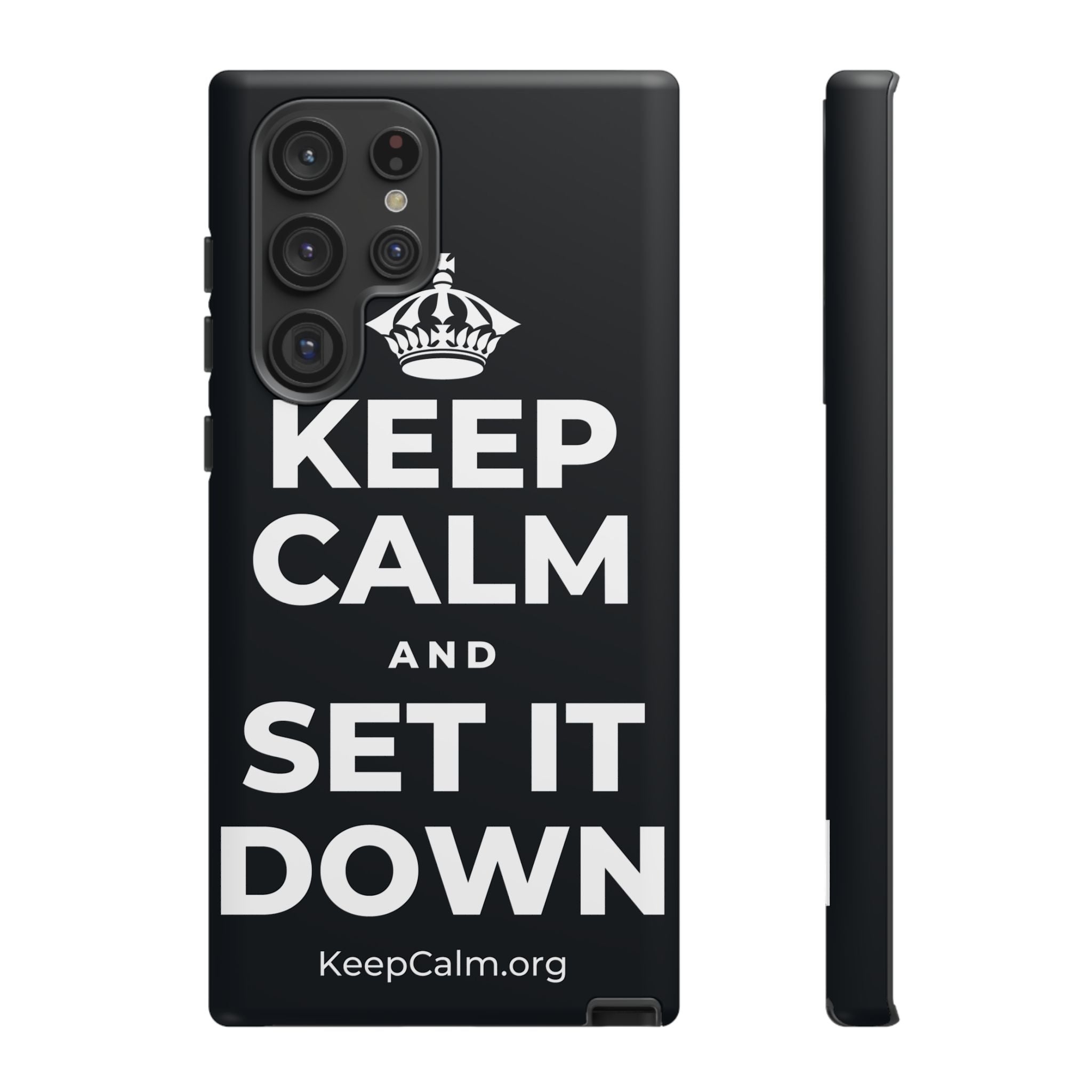 KEEP CALM AND SET IT DOWN Phone Case (Dark)