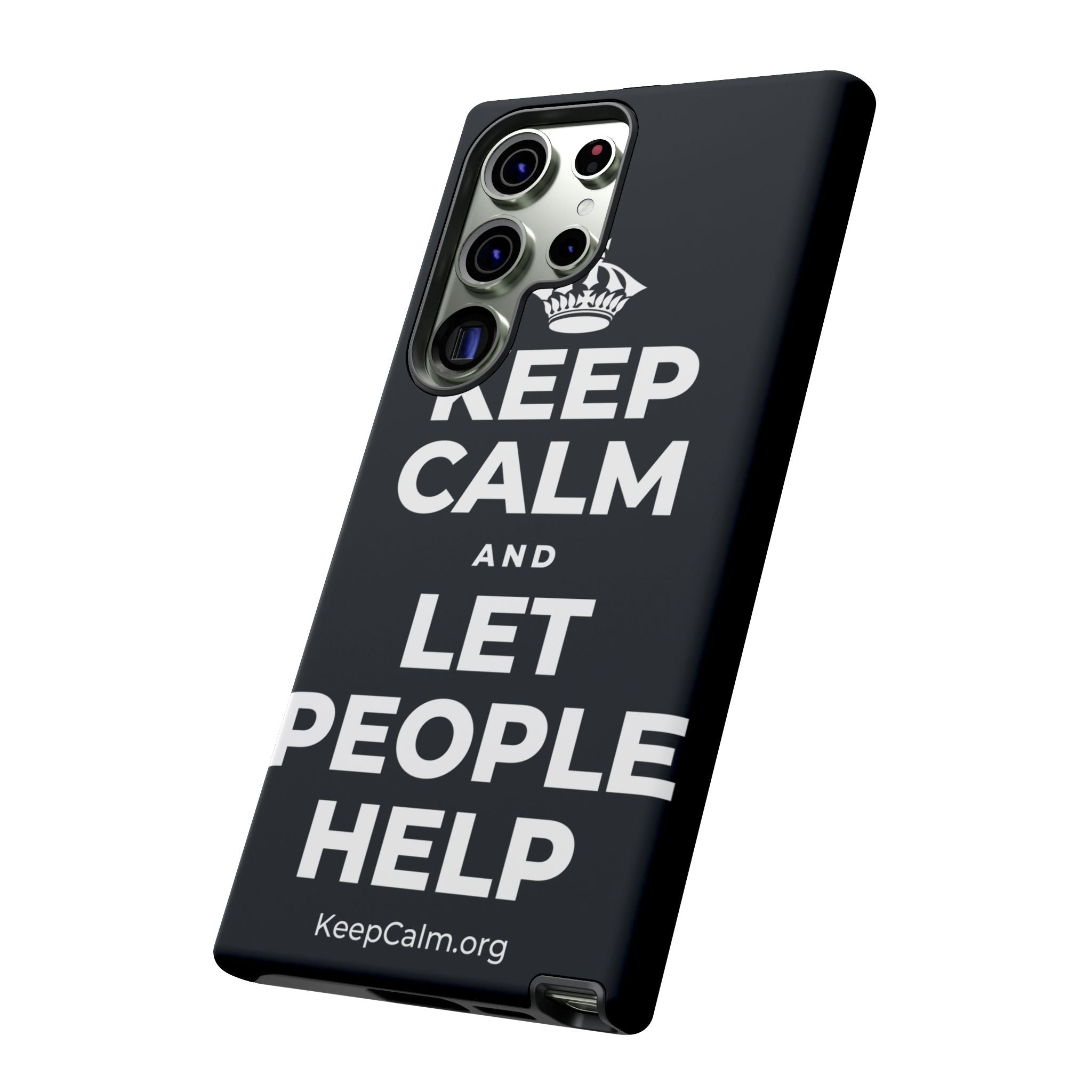 KEEP CALM AND LET PEOPLE HELP Phone Case (Dark)