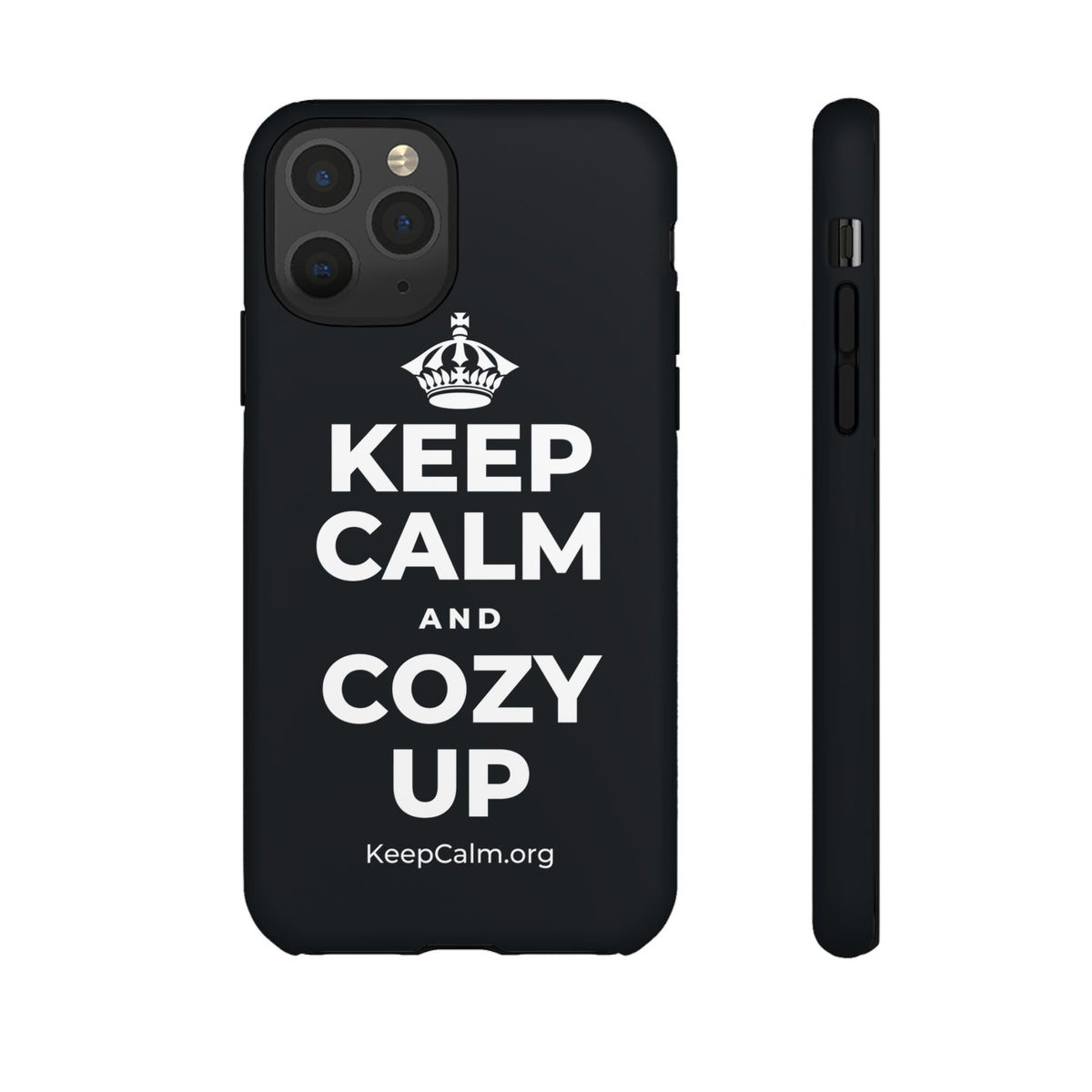 KEEP CALM AND COZY UP Phone Case (Dark)