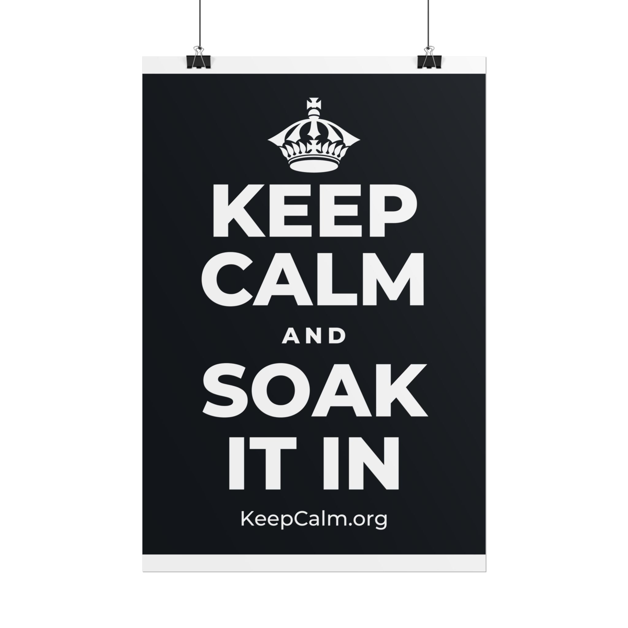 KEEP CALM AND SOAK IT IN Poster (Dark)