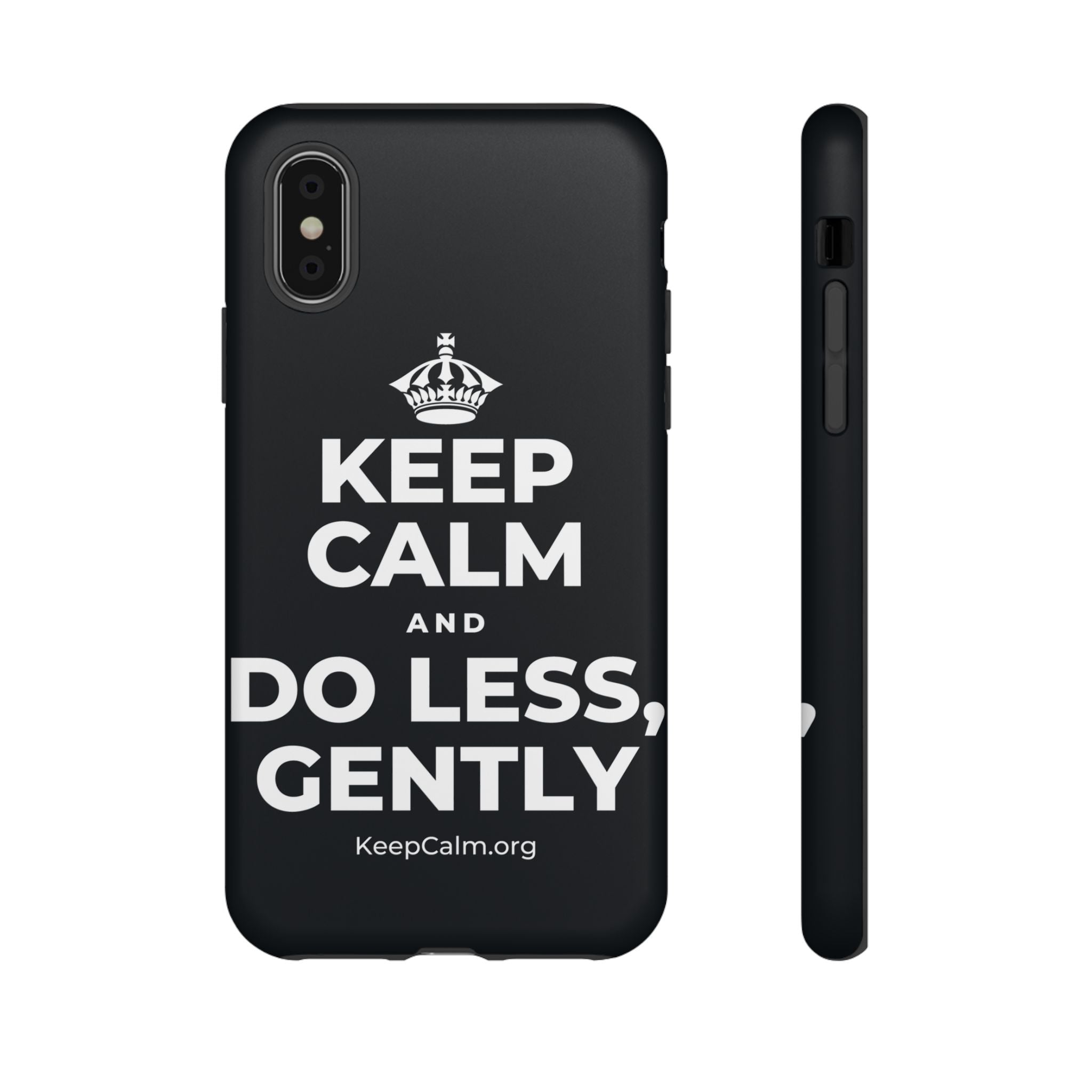 KEEP CALM AND DO LESS, GENTLY Phone Case (Dark)