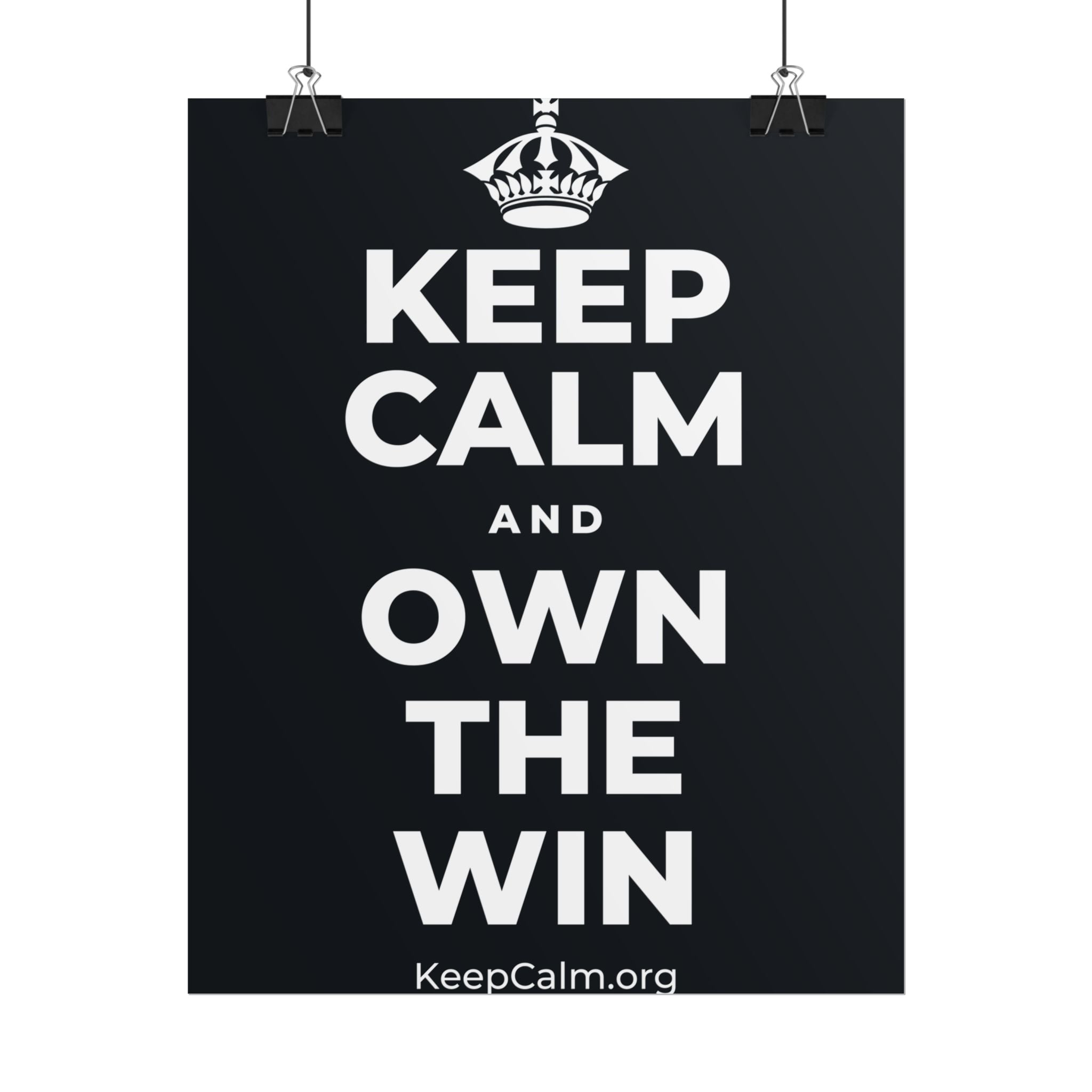 KEEP CALM AND OWN THE WIN Poster (Dark)