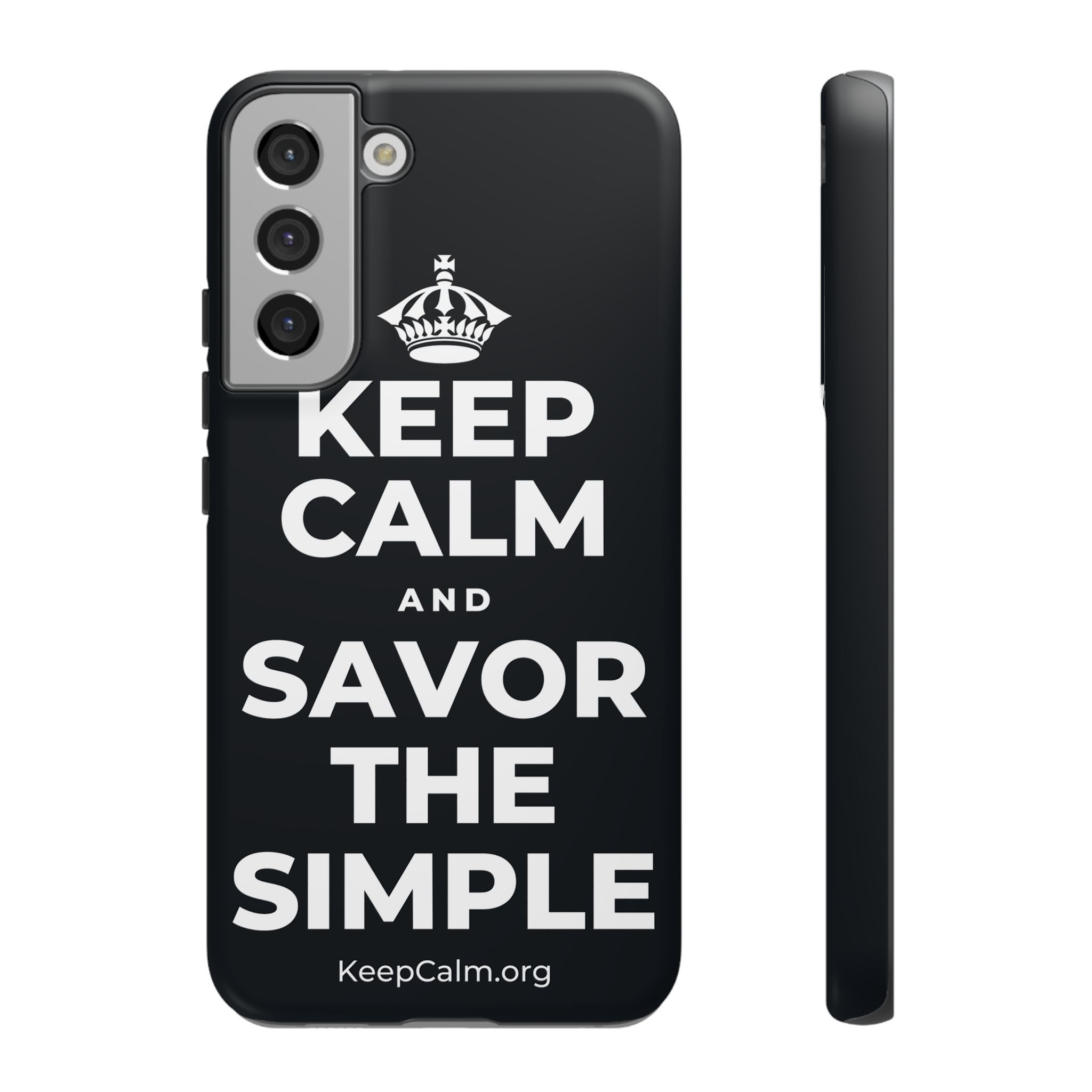 KEEP CALM AND SAVOR THE SIMPLE Phone Case (Dark)