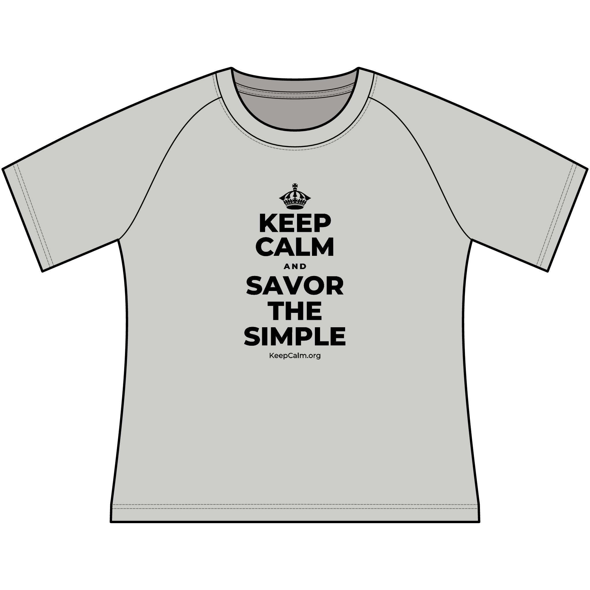 KEEP CALM AND SAVOR THE SIMPLE Women's Raglan Tee