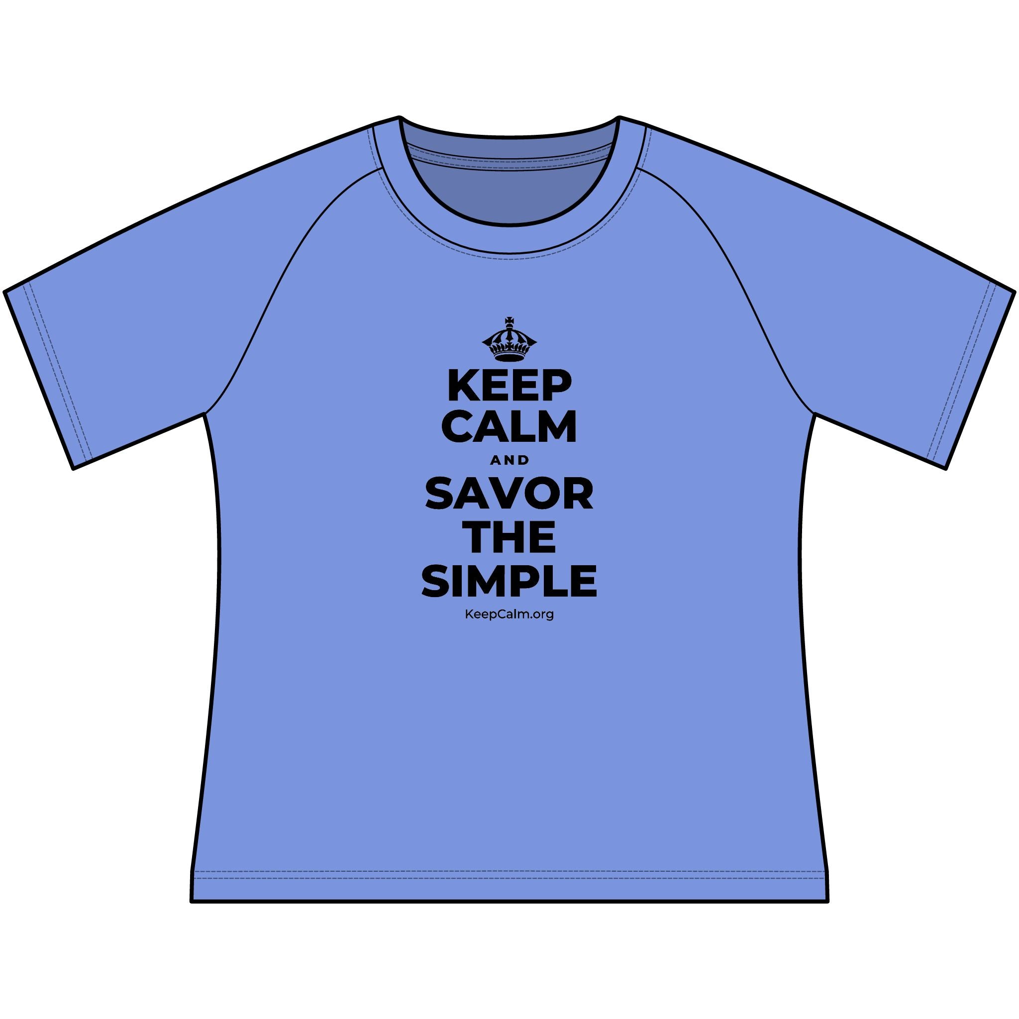 KEEP CALM AND SAVOR THE SIMPLE Women's Raglan Tee