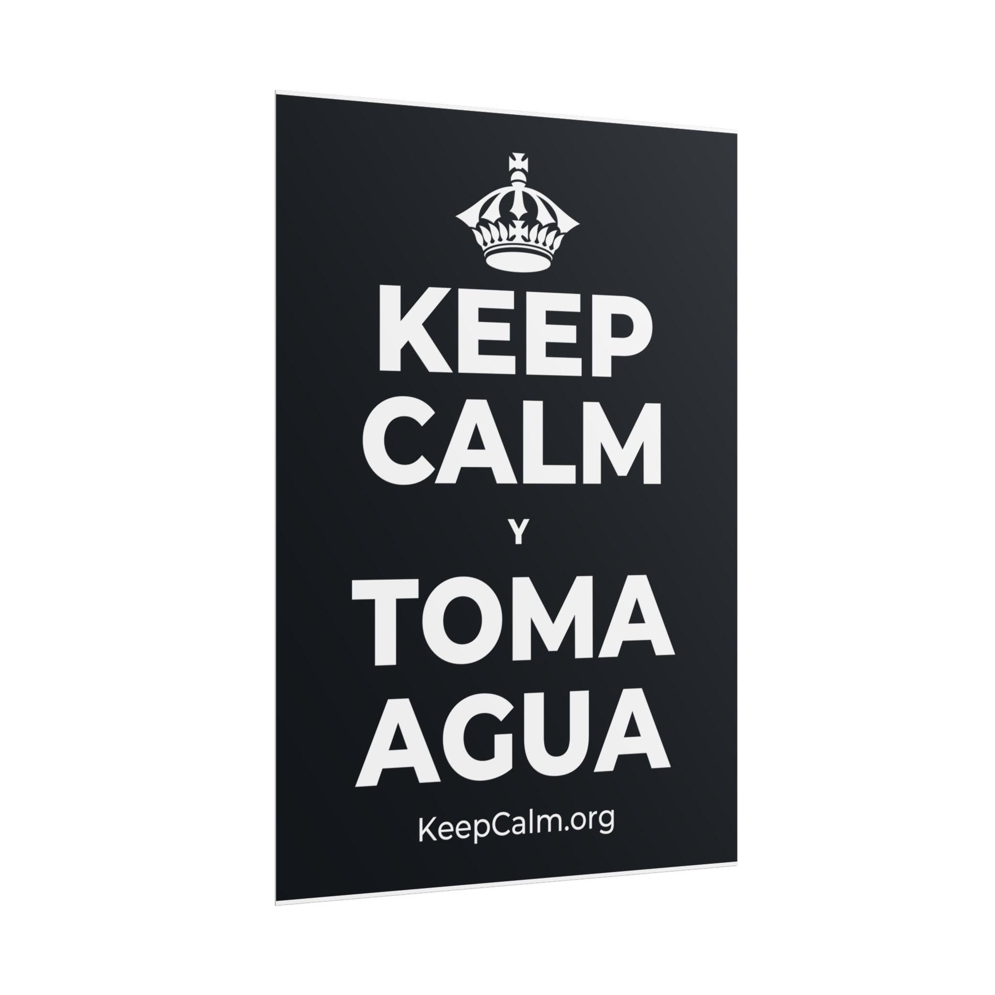KEEP CALM Y TOMA AGUA Poster (Dark)