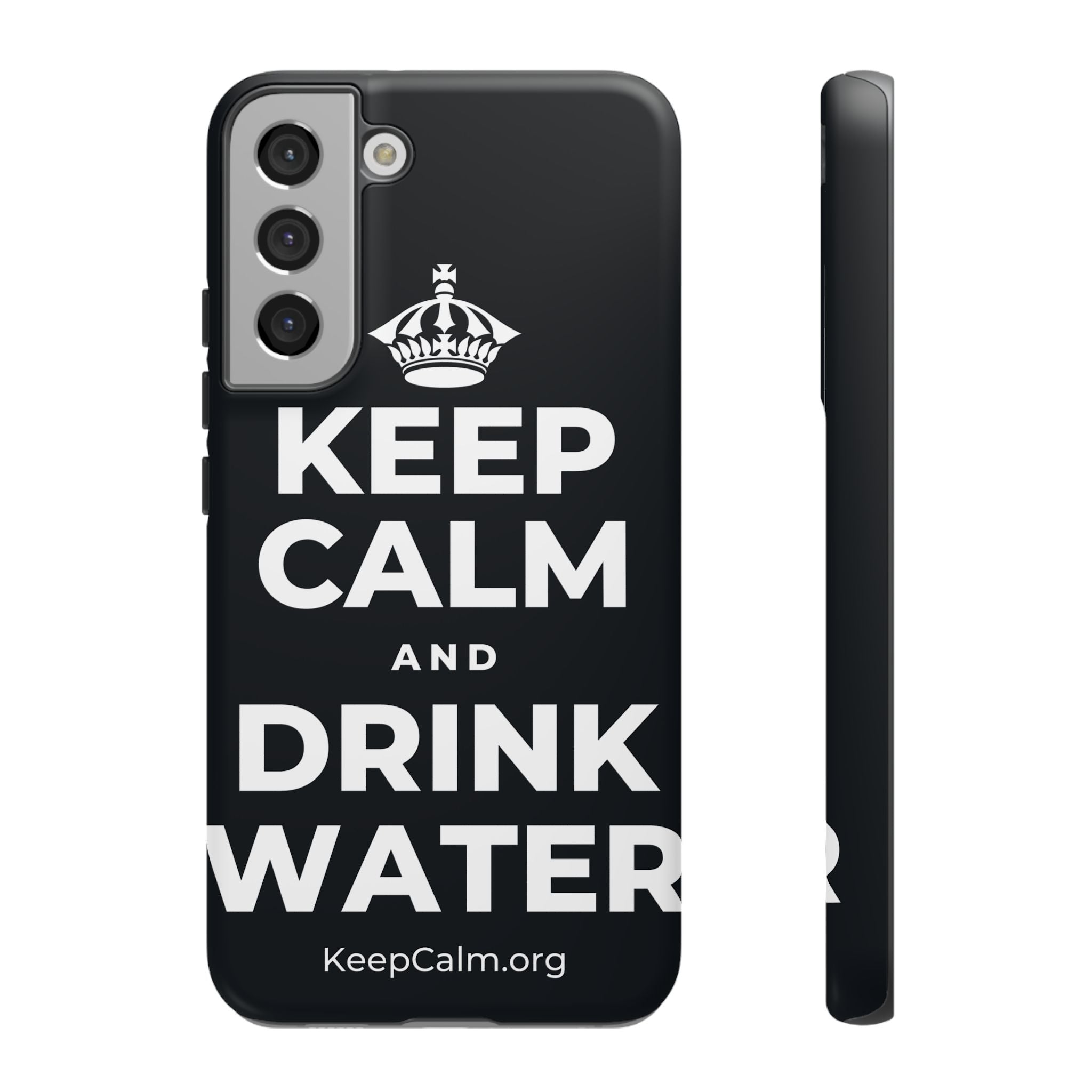 KEEP CALM AND DRINK WATER Phone Case (Dark)