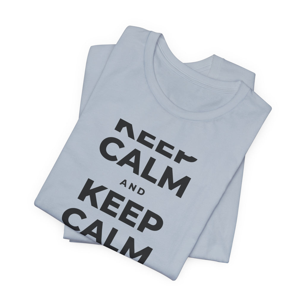 KEEP CALM AND TAKE A WALK T-Shirt (White–Asphalt)