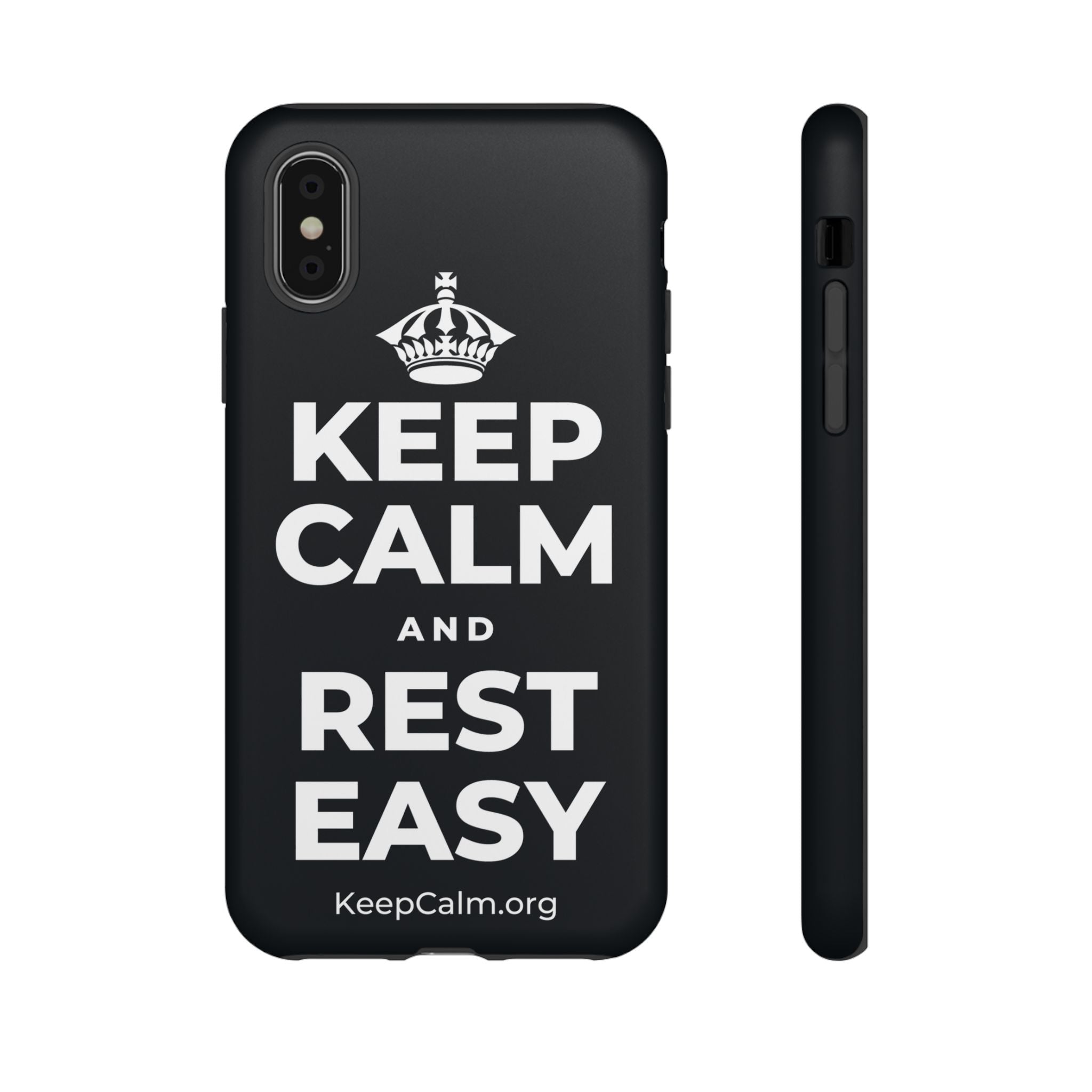 KEEP CALM AND REST EASY Phone Case (Dark)