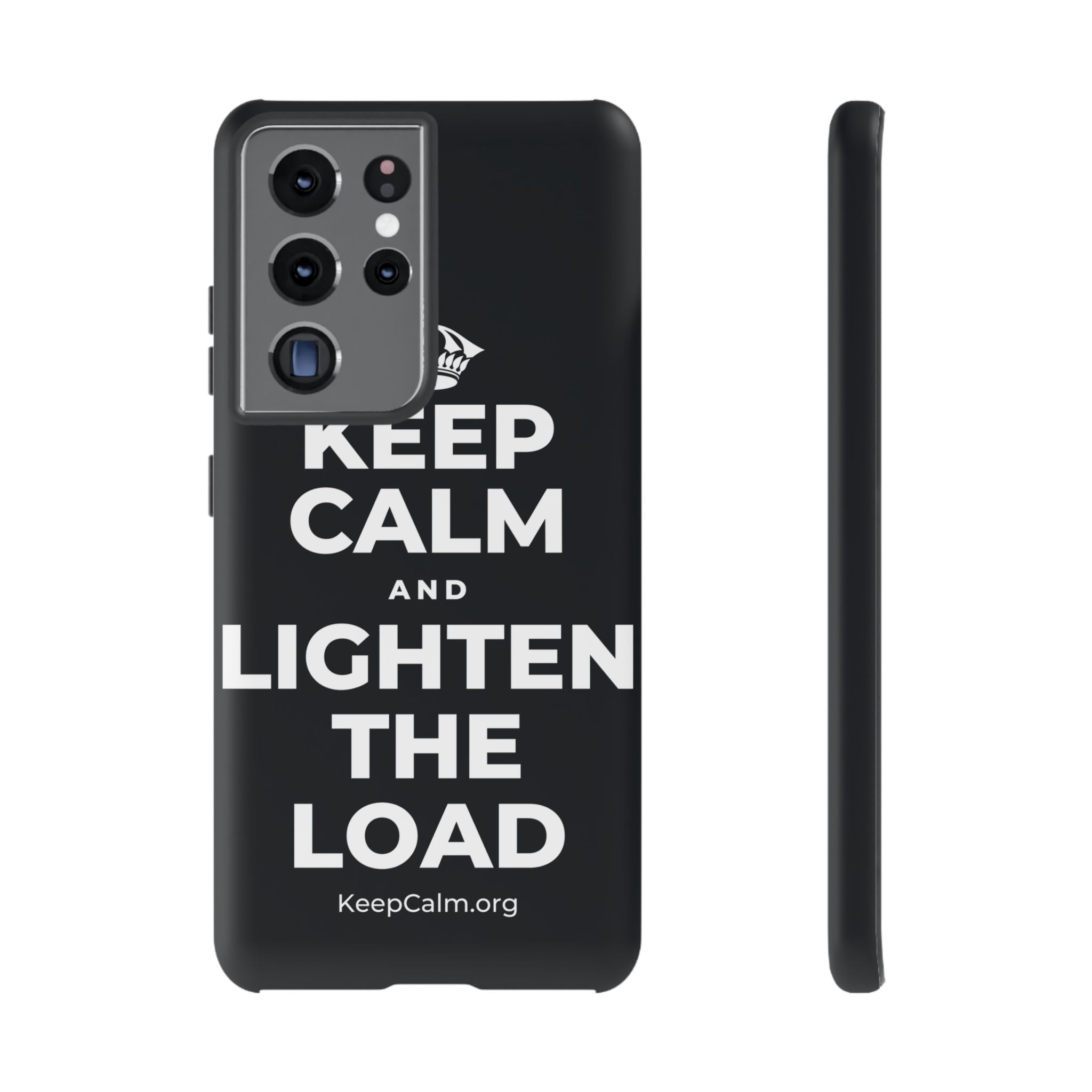 KEEP CALM AND LIGHTEN THE LOAD Phone Case (Dark)