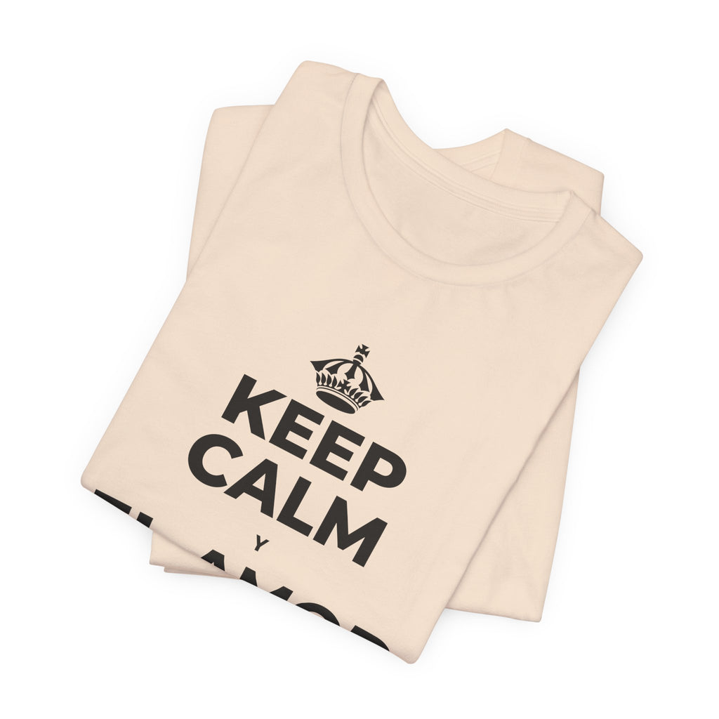 KEEP CALM Y EL AMOR PROPIO CUENTA T-Shirt (Soft Cream–Heather Mauve)