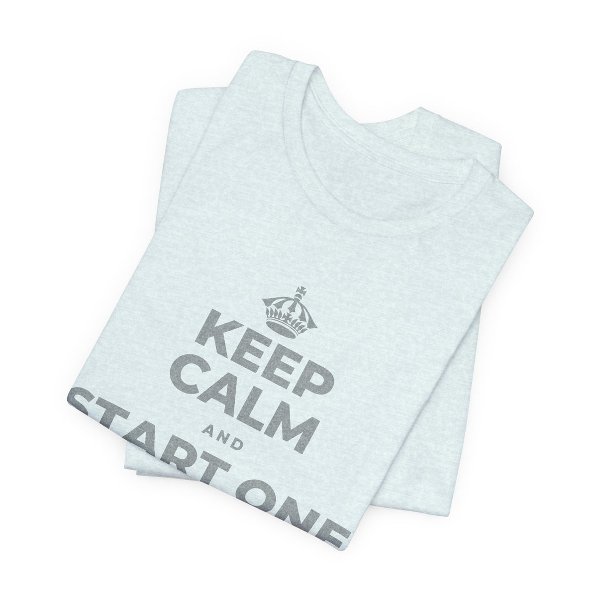 KEEP CALM AND START ONE FRESH PAGE T-Shirt (Soft Cream–Heather Mauve)