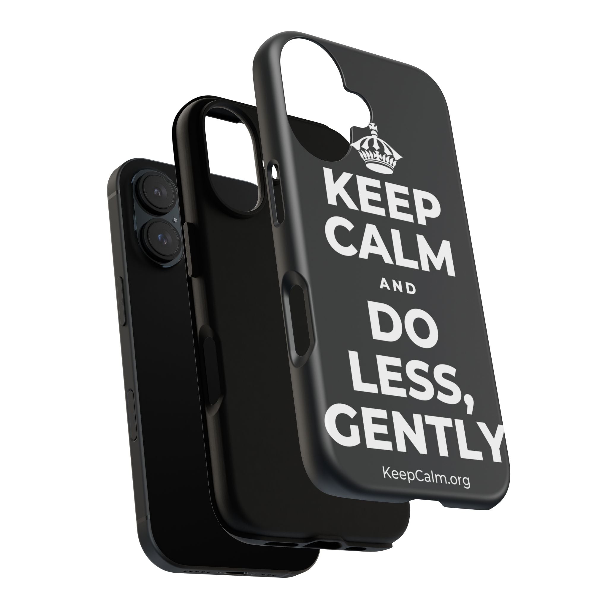 KEEP CALM AND DO LESS, GENTLY Phone Case (Dark)