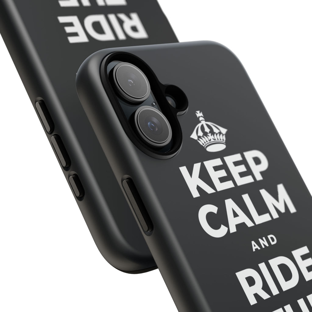 KEEP CALM AND RIDE THE GOOD WAVE Phone Case (Dark)