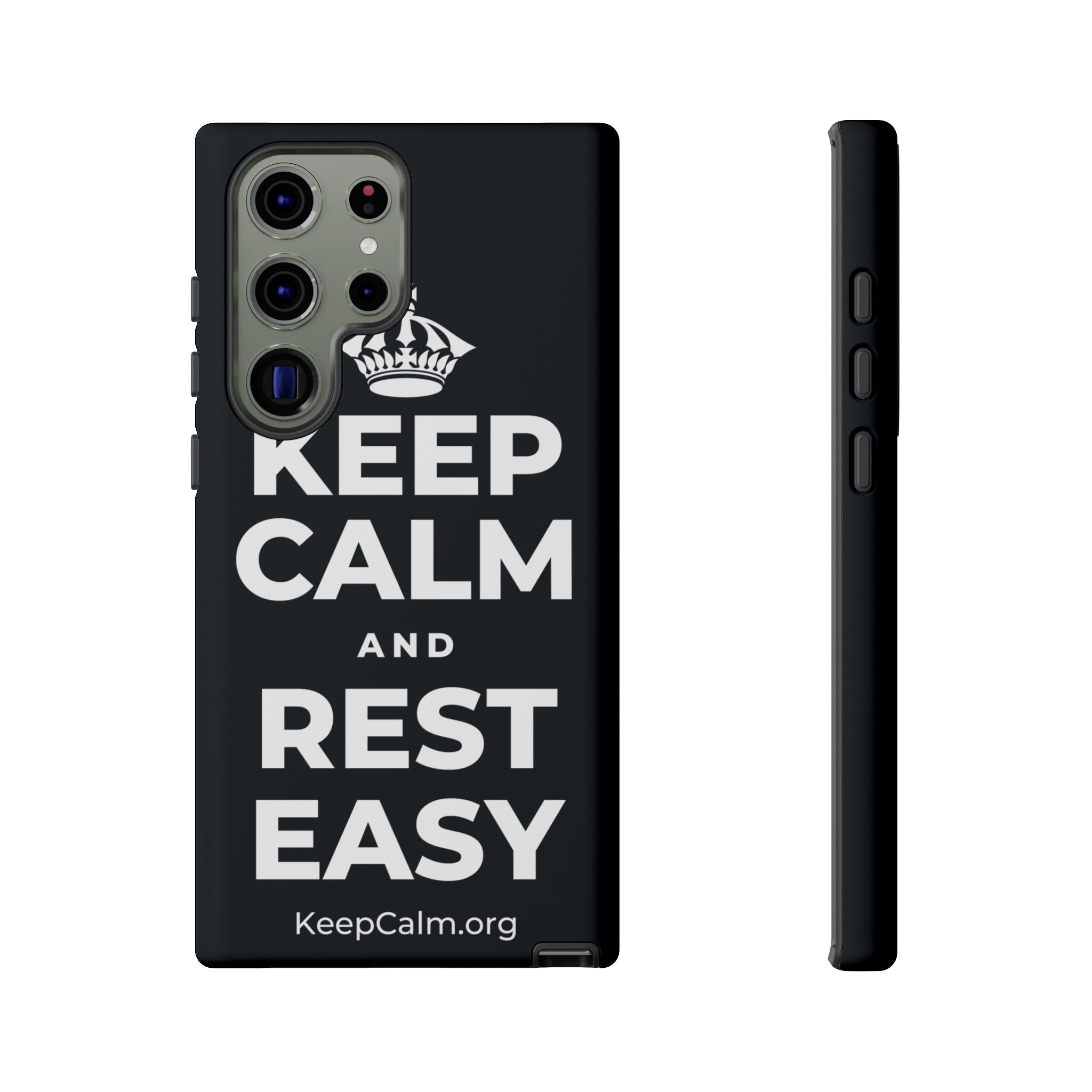 KEEP CALM AND REST EASY Phone Case (Dark)