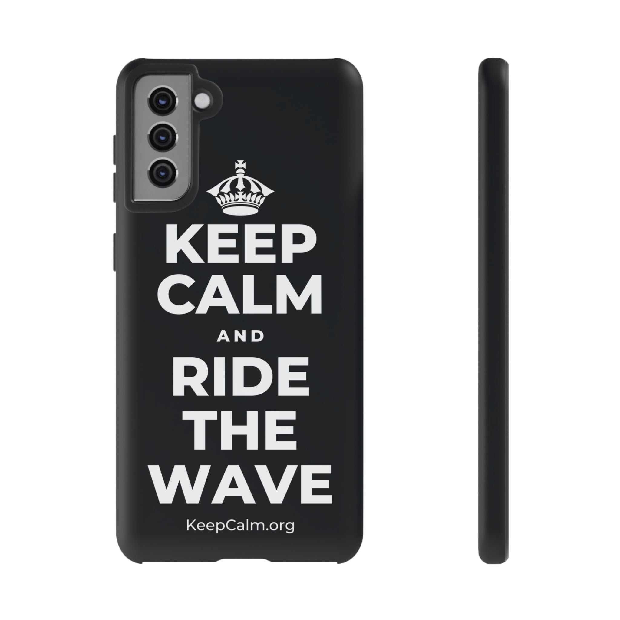 KEEP CALM AND RIDE THE WAVE Phone Case (Dark)