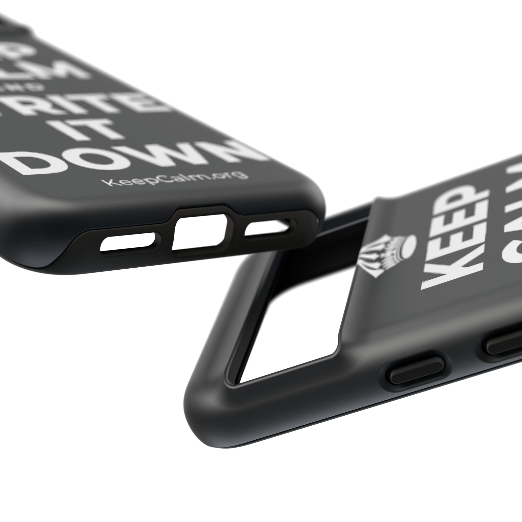 KEEP CALM AND WRITE IT DOWN Phone Case (Dark)
