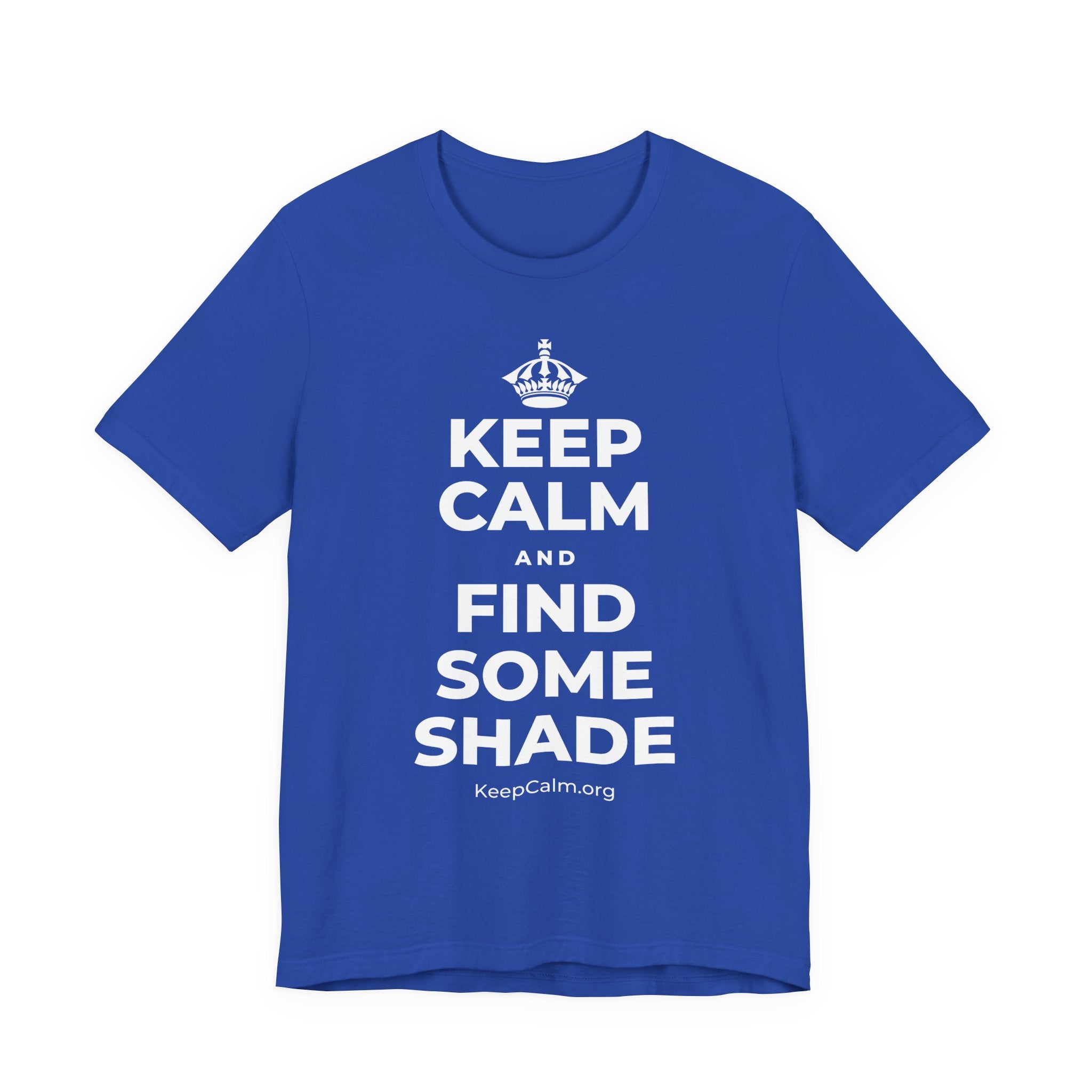 KEEP CALM AND FIND SOME SHADE T-Shirt (Soft Cream–Heather Mauve)